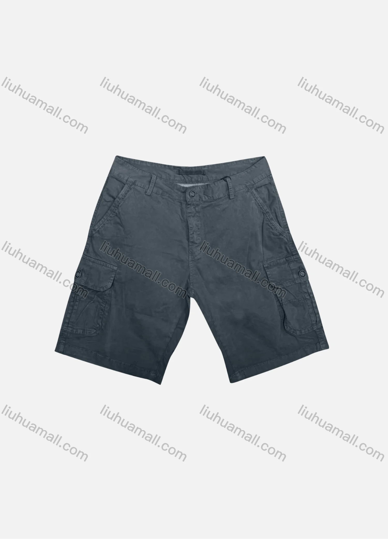 Wholesale Men's Casual Plain Flap Pockets Cargo Shorts D-757# - Liuhuamall