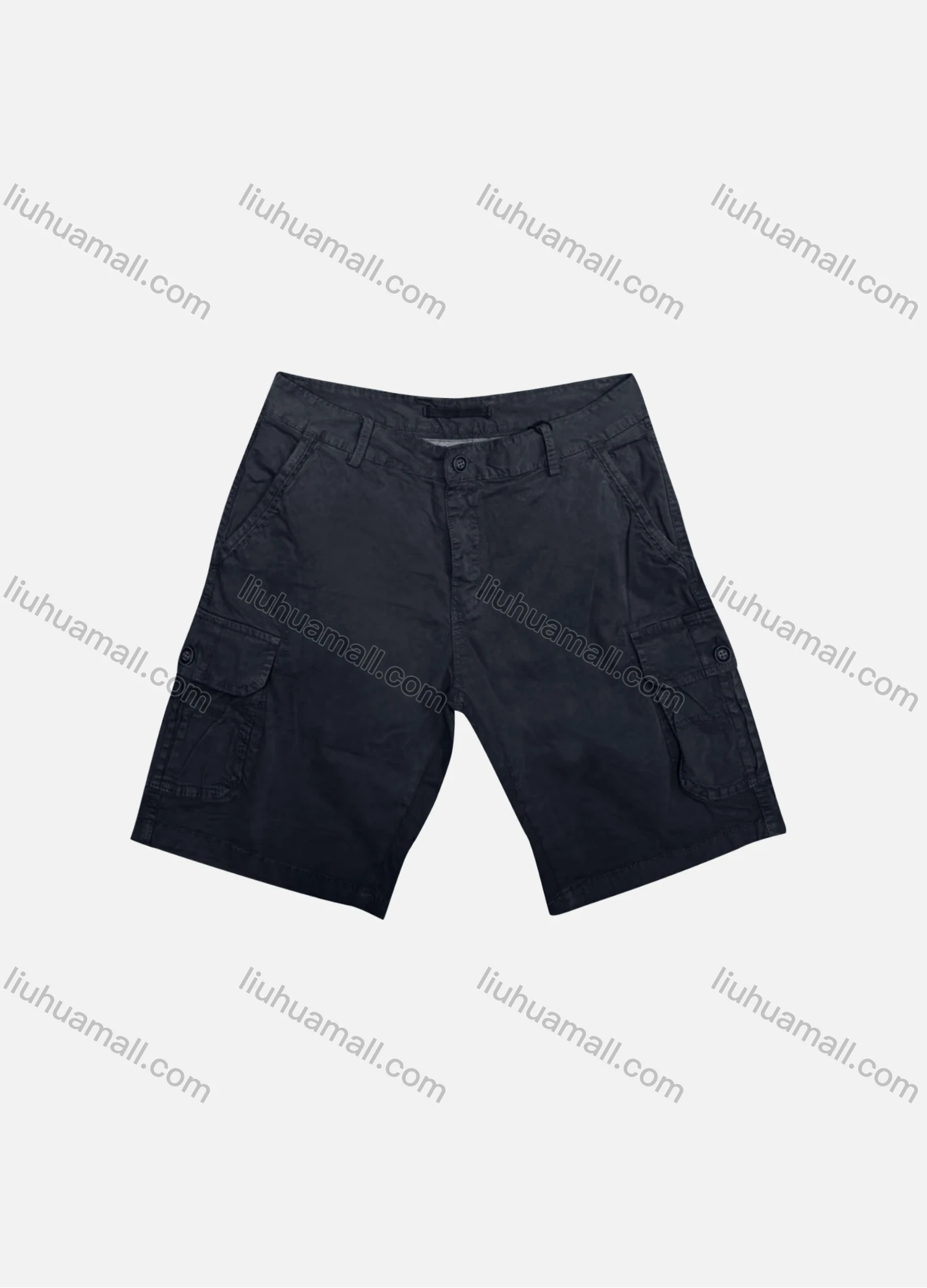Wholesale Men's Casual Plain Flap Pockets Cargo Shorts D-757# - Liuhuamall