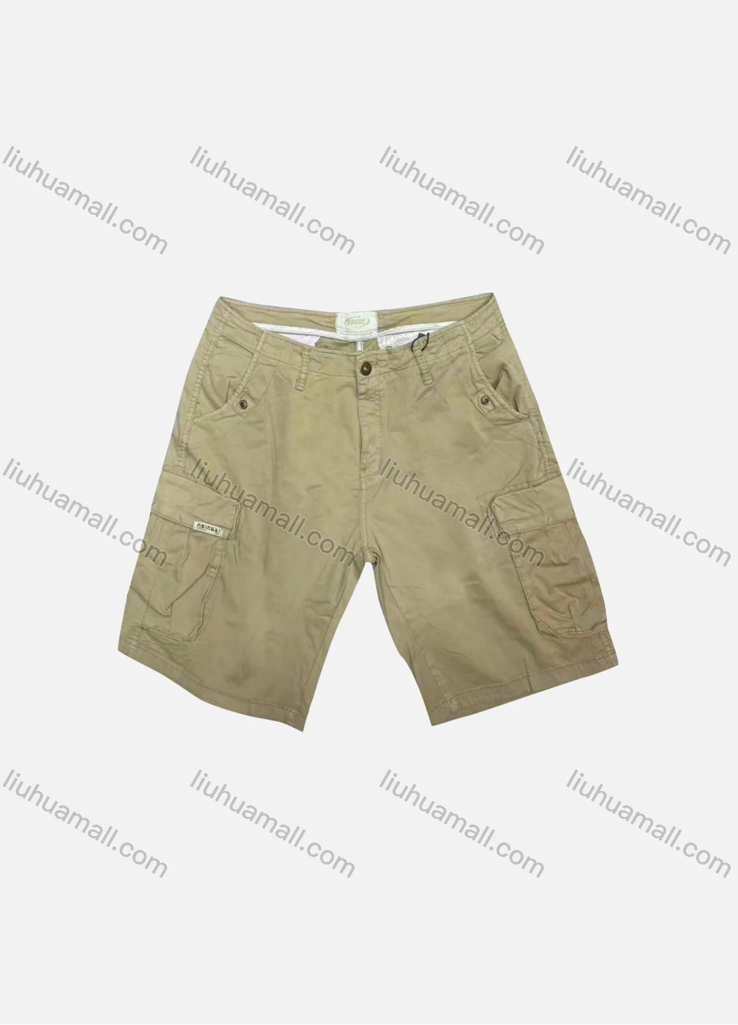 Wholesale Men's Casual Plain Flap Pockets Cargo Shorts D-755# - Liuhuamall