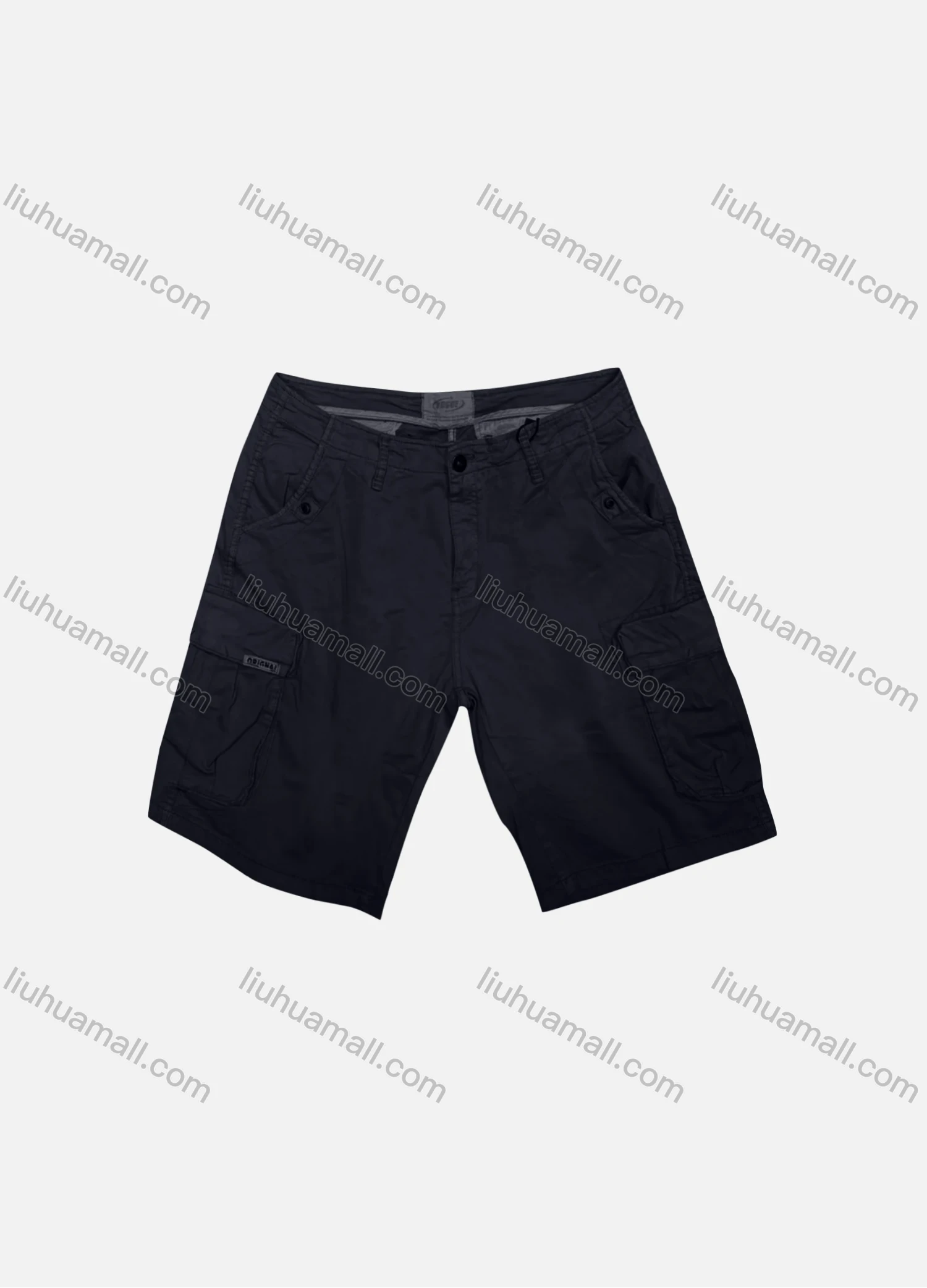 Wholesale Men's Casual Plain Flap Pockets Cargo Shorts D-755# - Liuhuamall