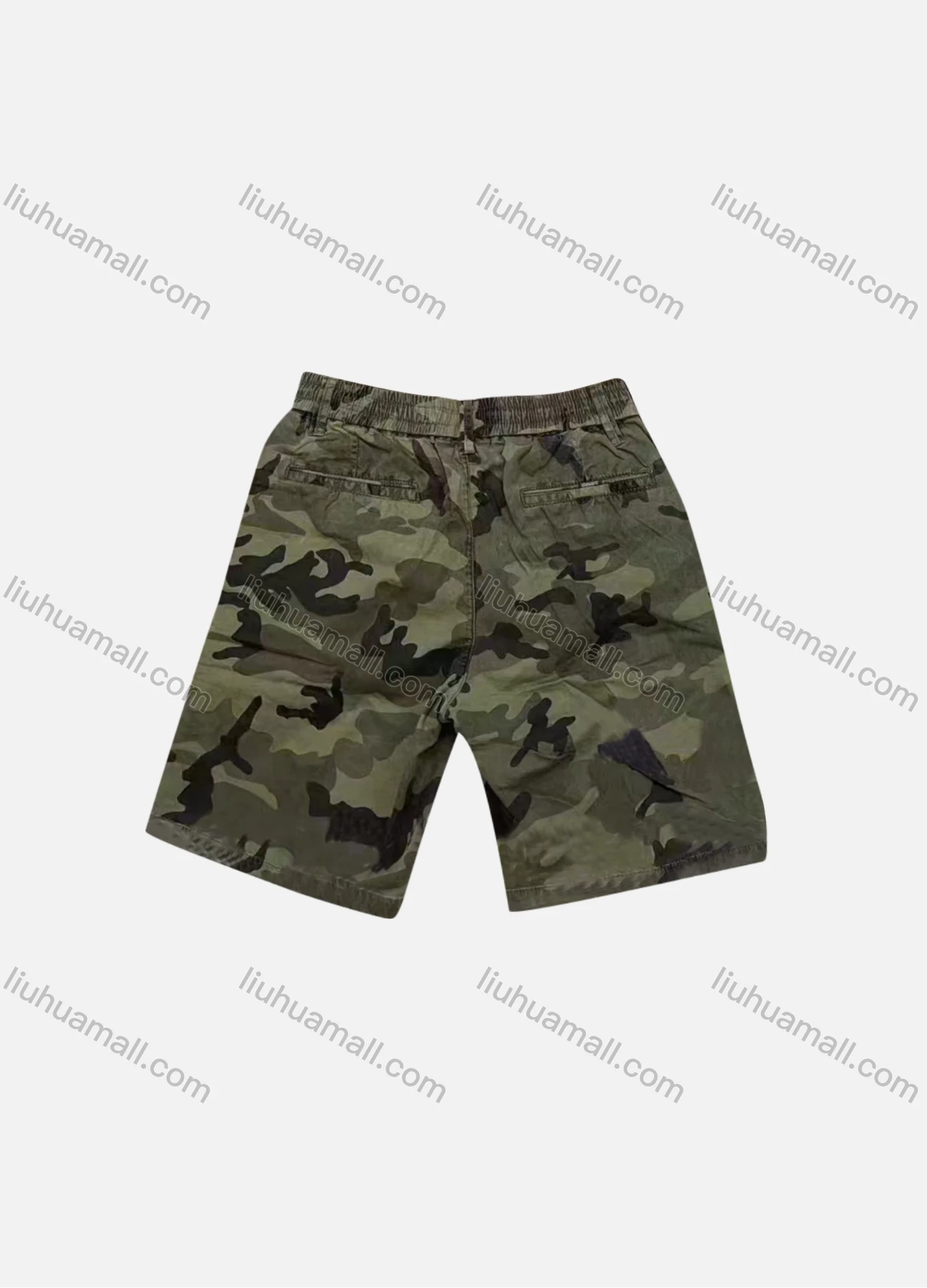 Wholesale Men's Casual Camouflage Patch Pocket Drawstring Cargo Shorts A-070# - Liuhuamall