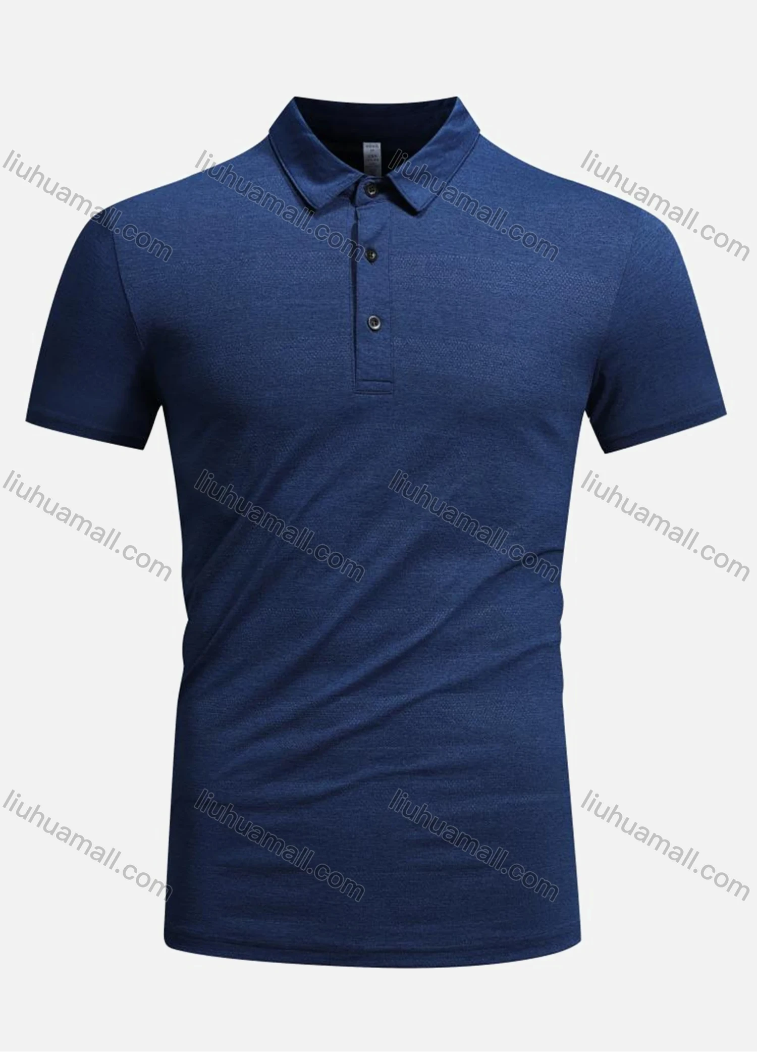Wholesale Men's Athletic Plain Short Sleeve Workout Slim Fit Polo Shirts SP001# - Liuhuamall