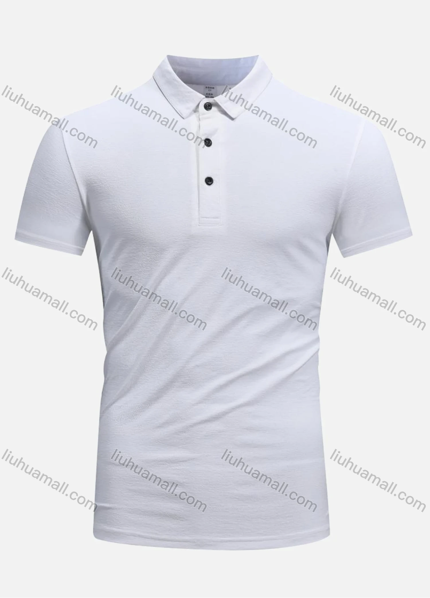 Wholesale Men's Athletic Plain Short Sleeve Workout Slim Fit Polo Shirts SP001# - Liuhuamall