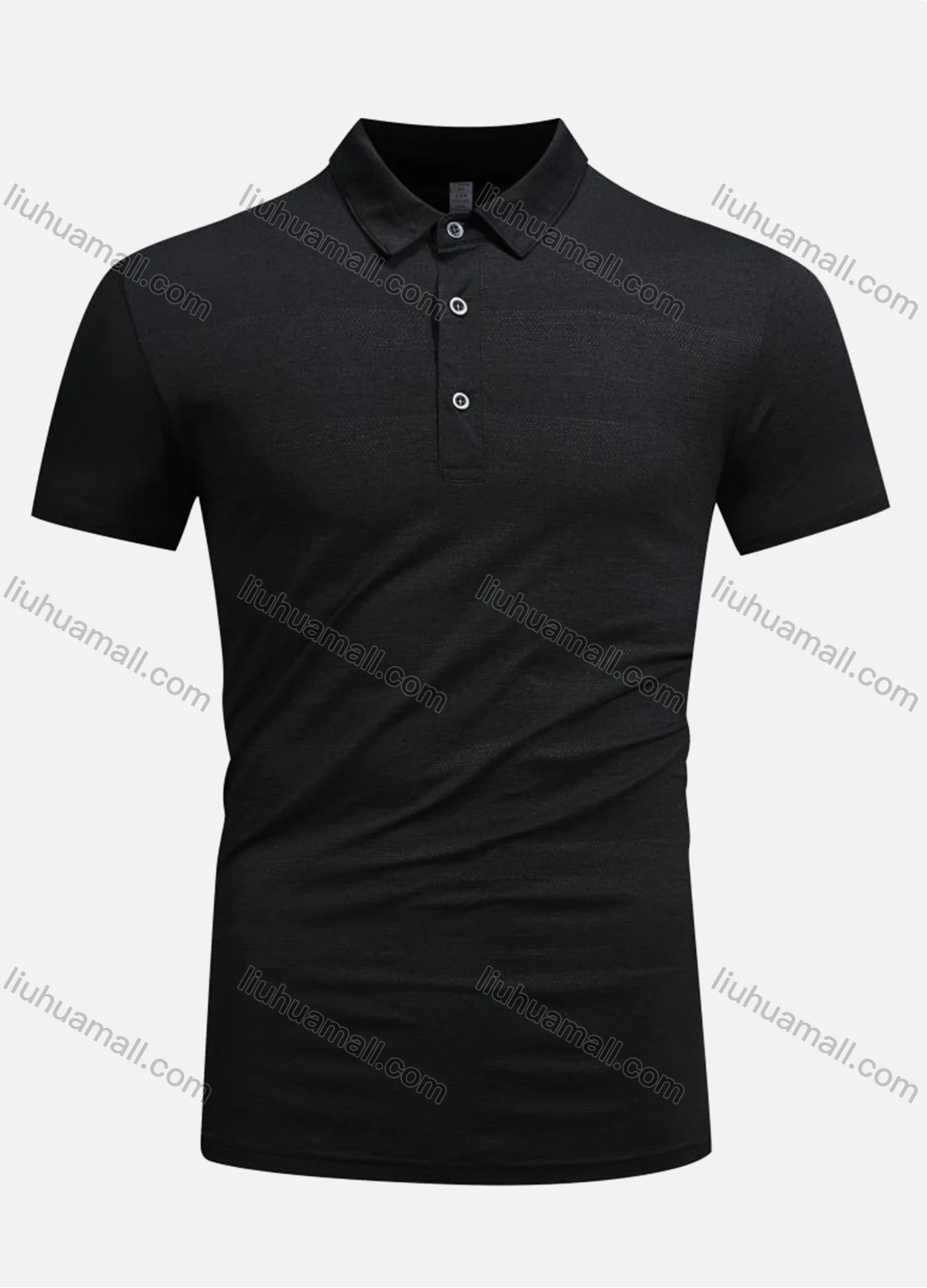 Wholesale Men's Athletic Plain Short Sleeve Workout Slim Fit Polo Shirts SP001# - Liuhuamall