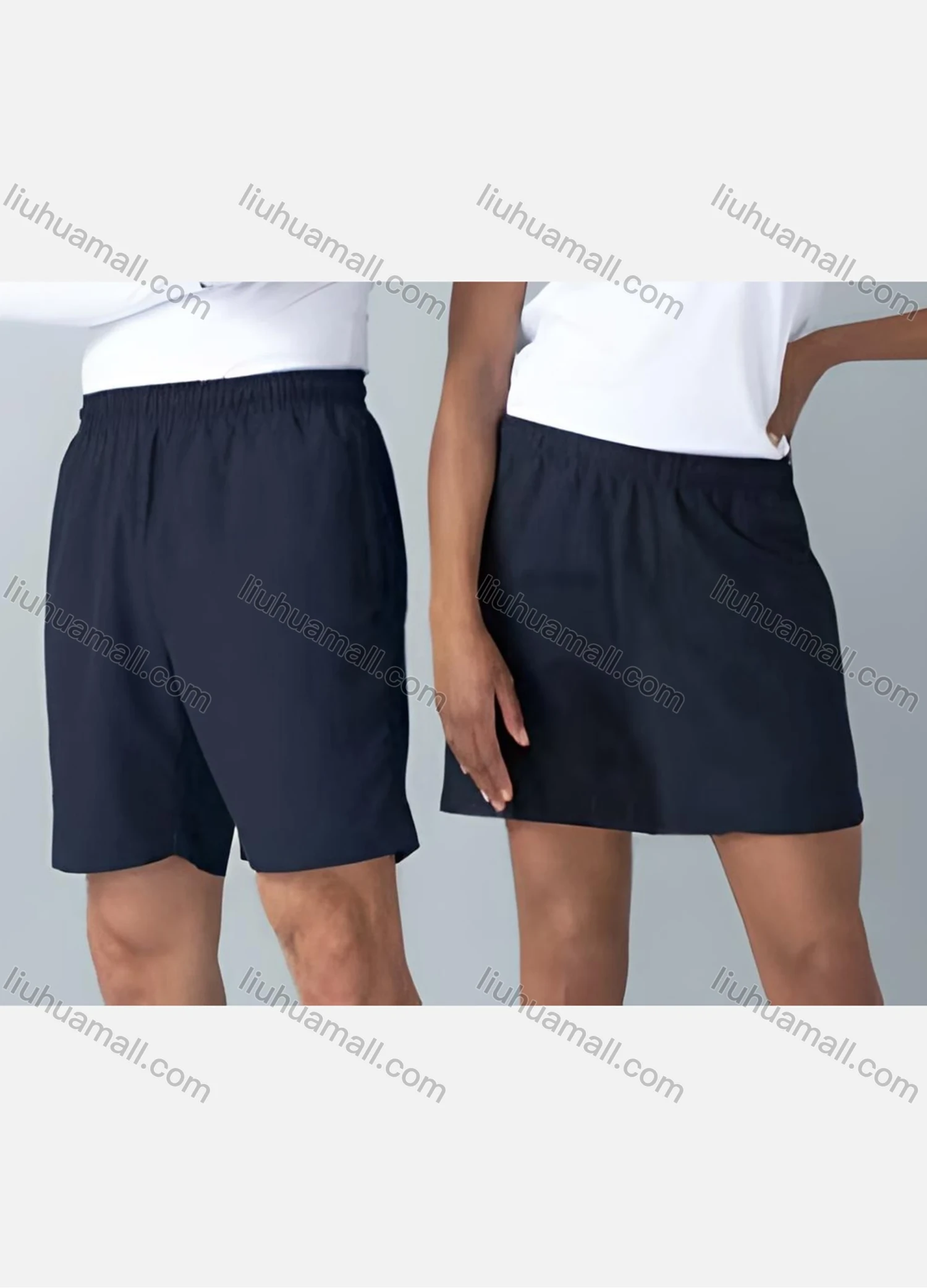 Wholesale Men's Athletic Workout Plain Elastic Waist Shorts Ss001# - Liuhuamall