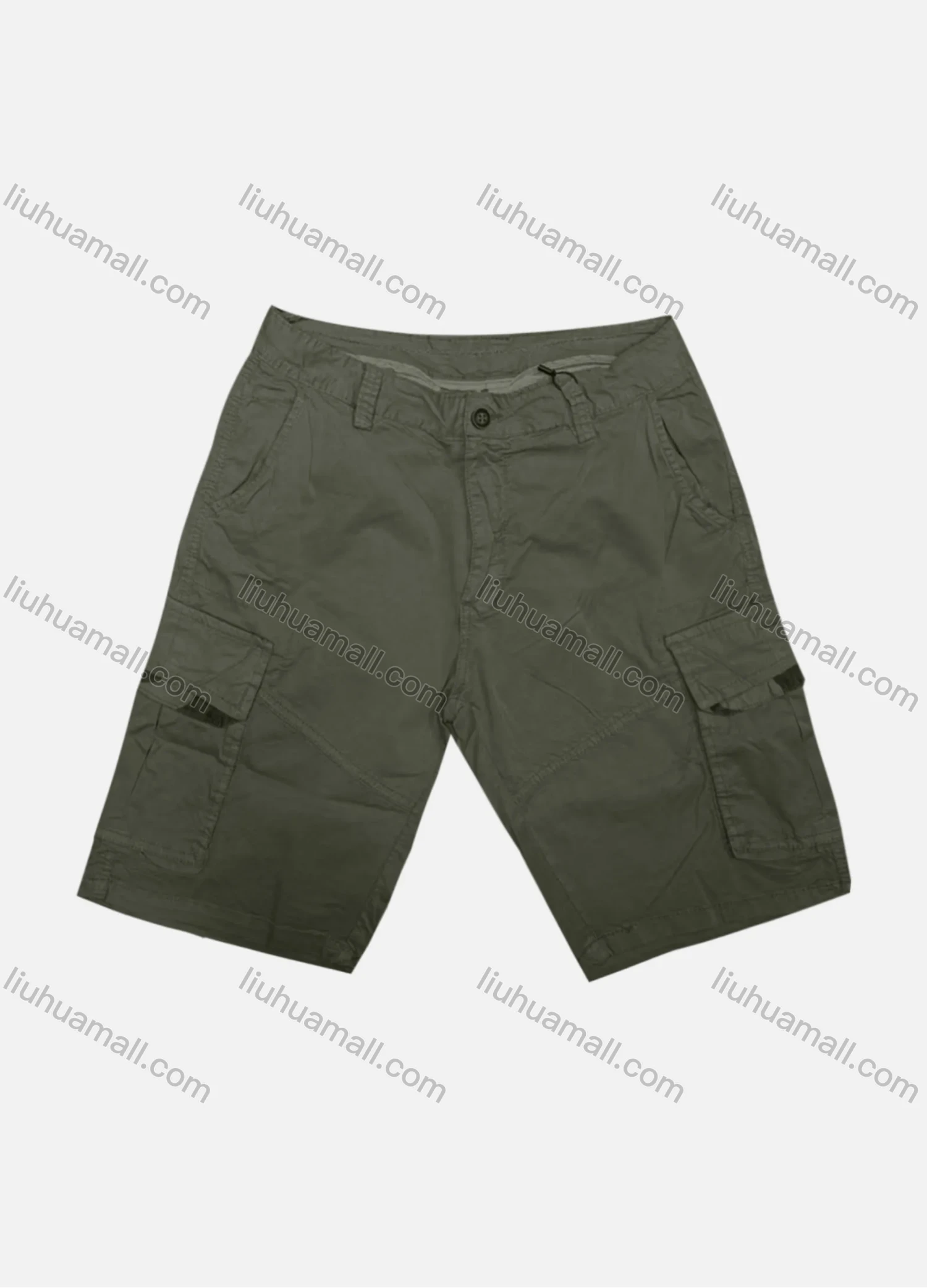 Wholesale Men's Casual Plain Flap Pockets Cargo Shorts D-753# - Liuhuamall