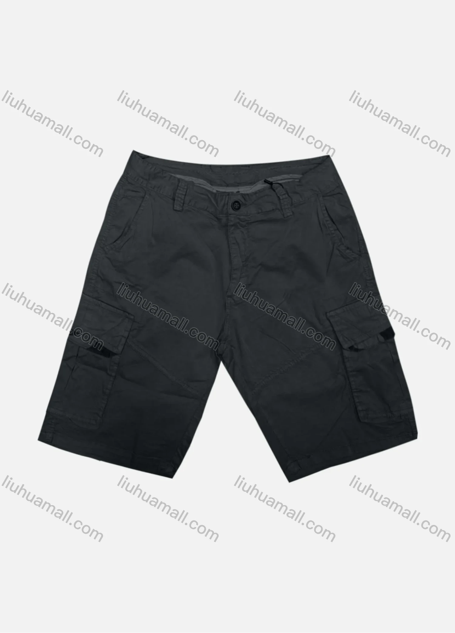 Wholesale Men's Casual Plain Flap Pockets Cargo Shorts D-753# - Liuhuamall