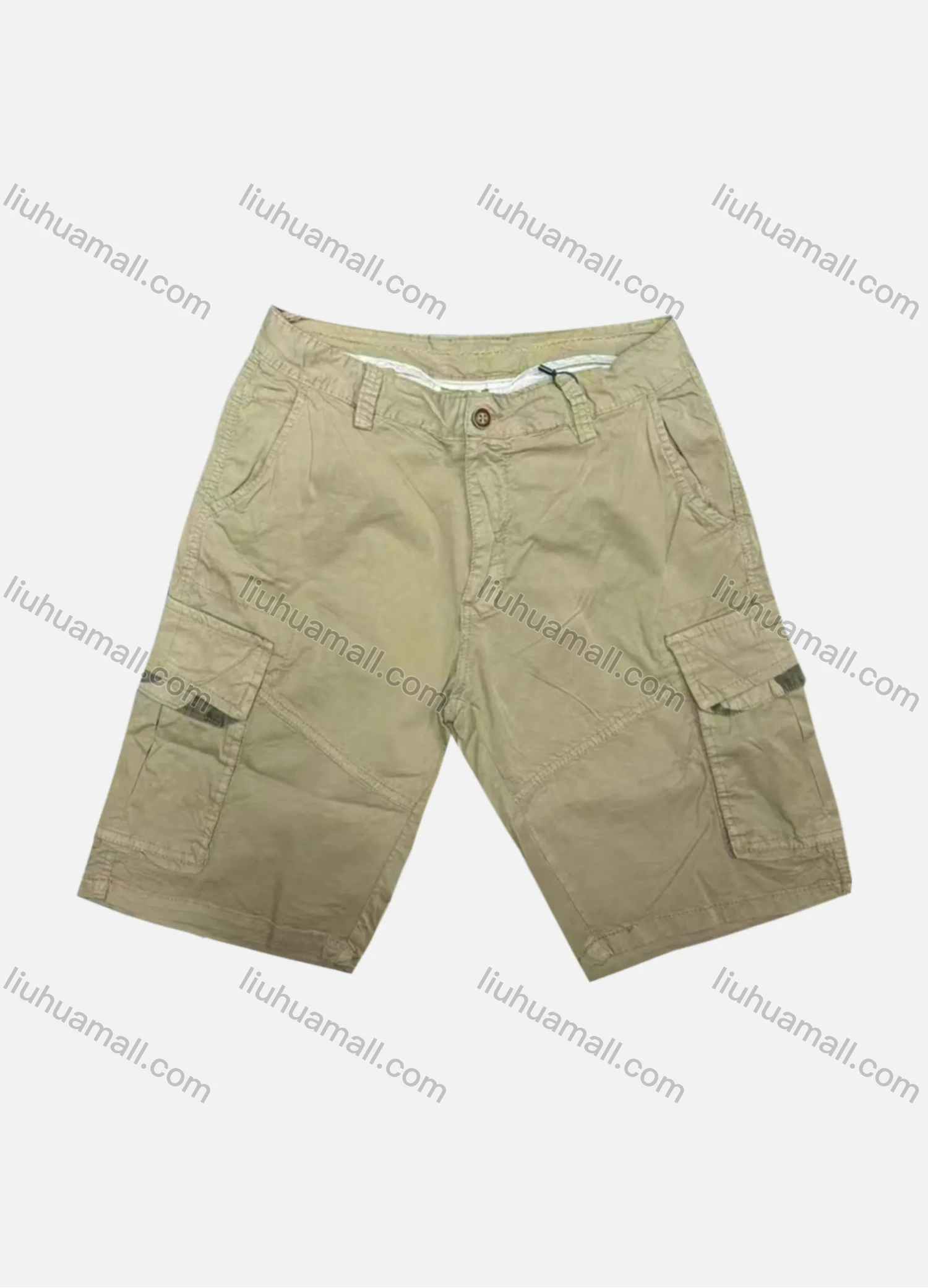 Wholesale Men's Casual Plain Flap Pockets Cargo Shorts D-753# - Liuhuamall