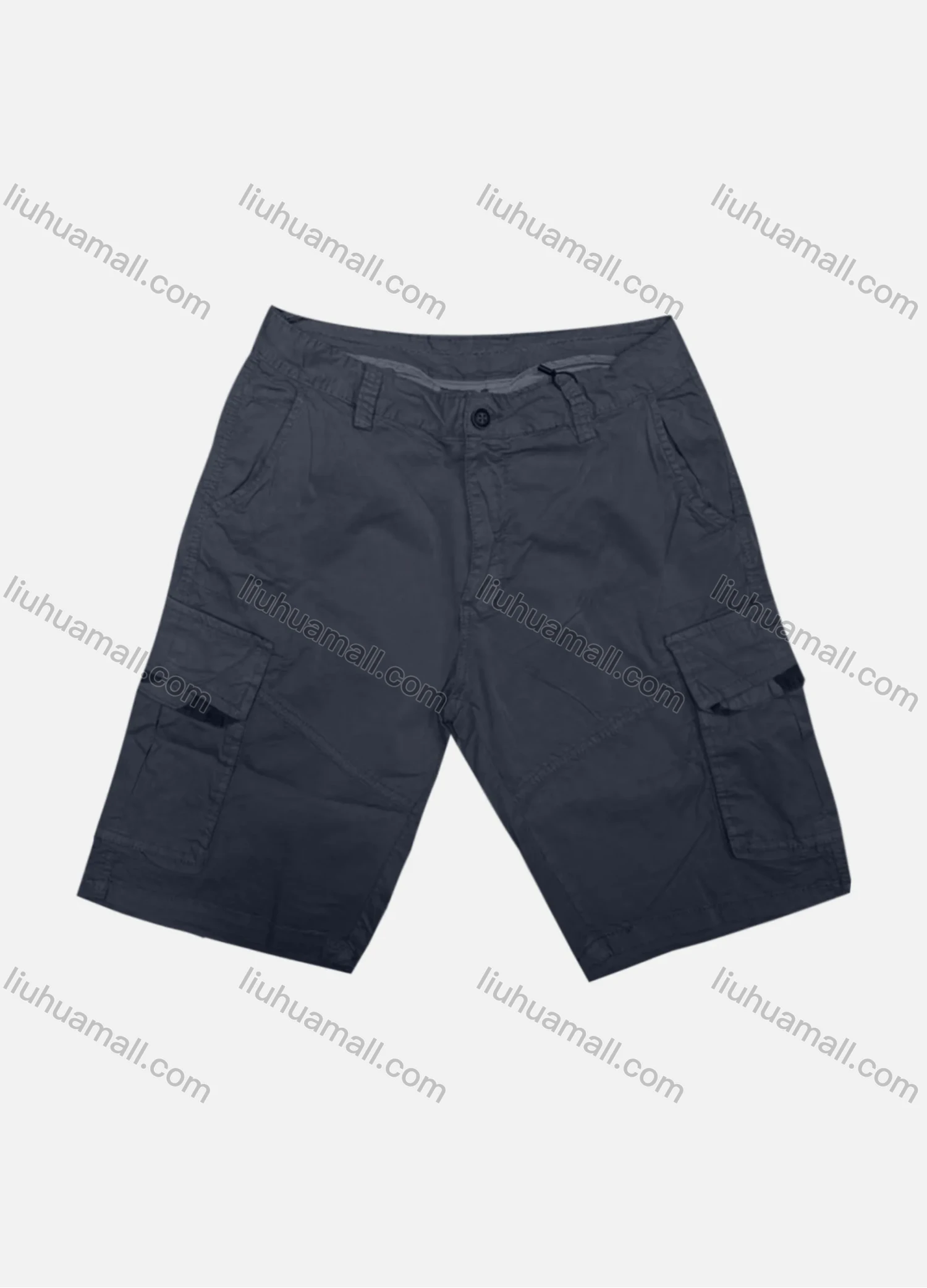 Wholesale Men's Casual Plain Flap Pockets Cargo Shorts D-753# - Liuhuamall