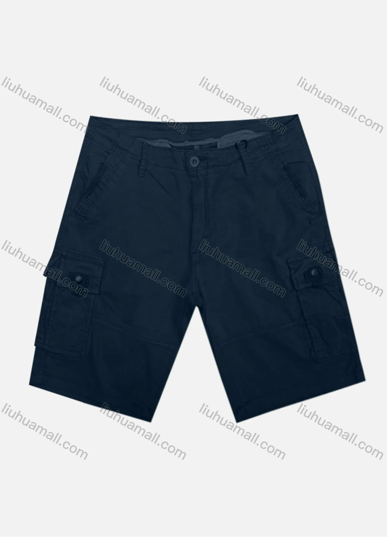 Wholesale Men's Casual Plain Flap Pockets Cargo Shorts D-758# - Liuhuamall
