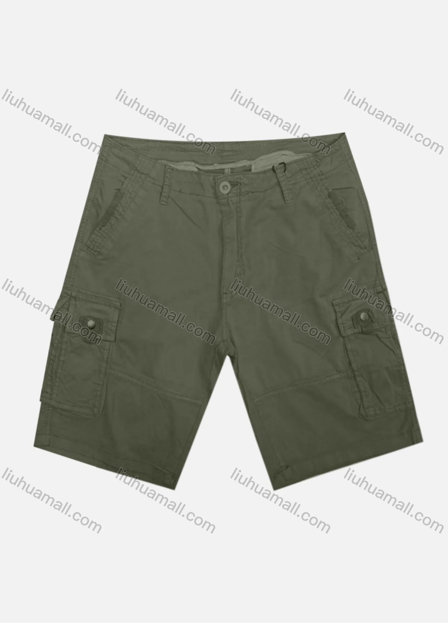 Wholesale Men's Casual Plain Flap Pockets Cargo Shorts D-758# - Liuhuamall