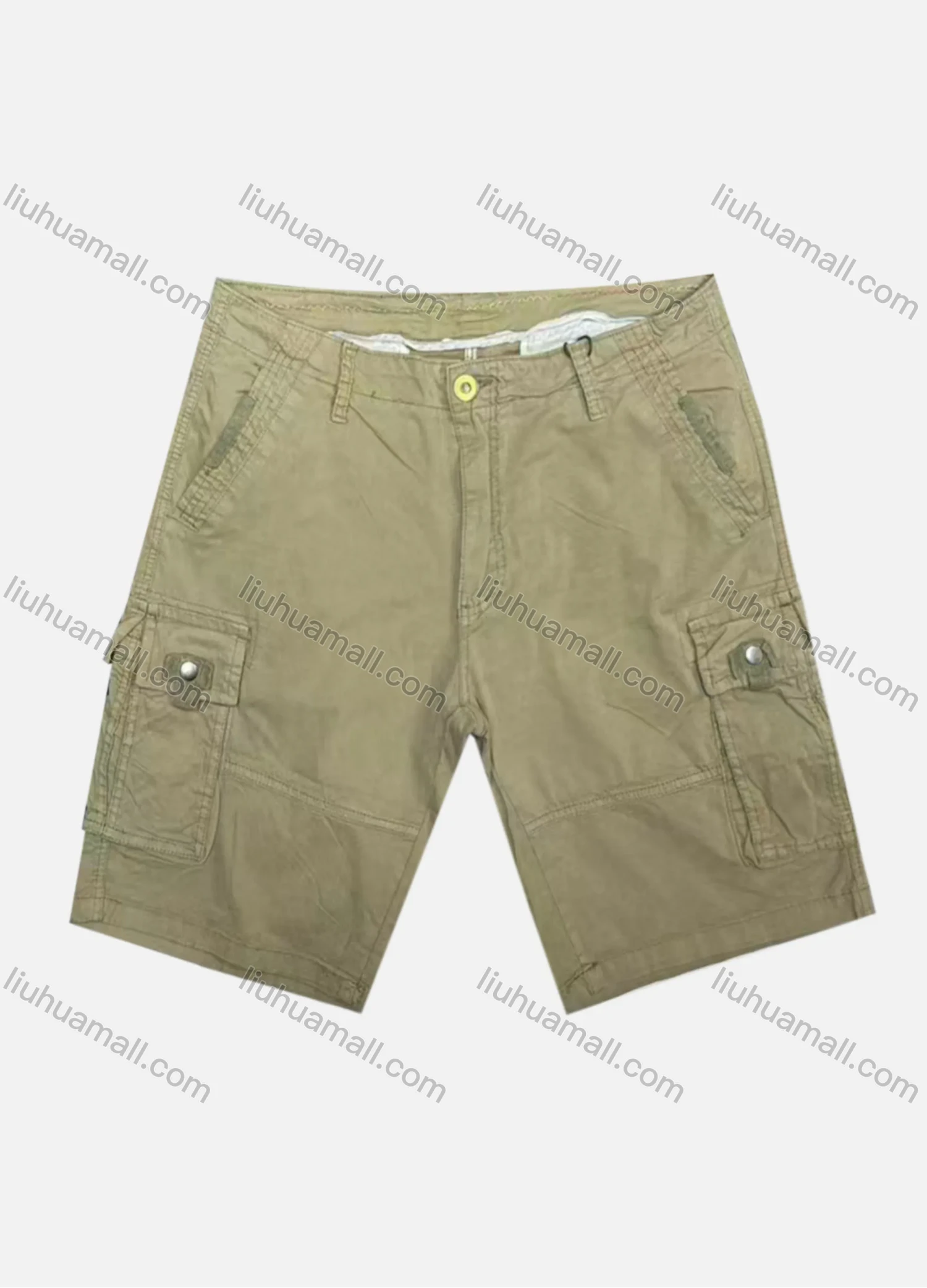 Wholesale Men's Casual Plain Flap Pockets Cargo Shorts D-758# - Liuhuamall