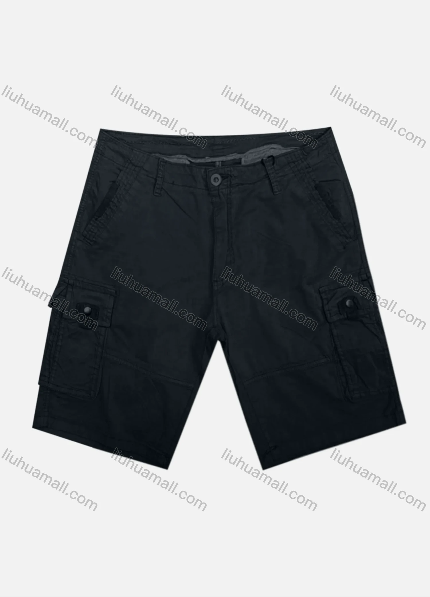 Wholesale Men's Casual Plain Flap Pockets Cargo Shorts D-758# - Liuhuamall