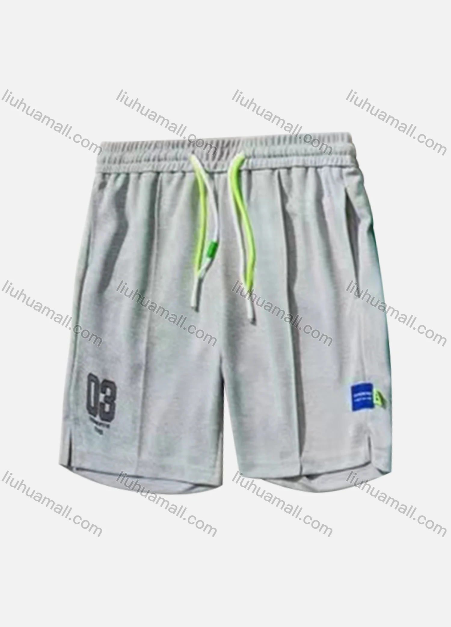 Wholesale Men's Casual Letter Patch Pocket Drawstring Elastic Waist Shorts 71003# - Liuhuamall