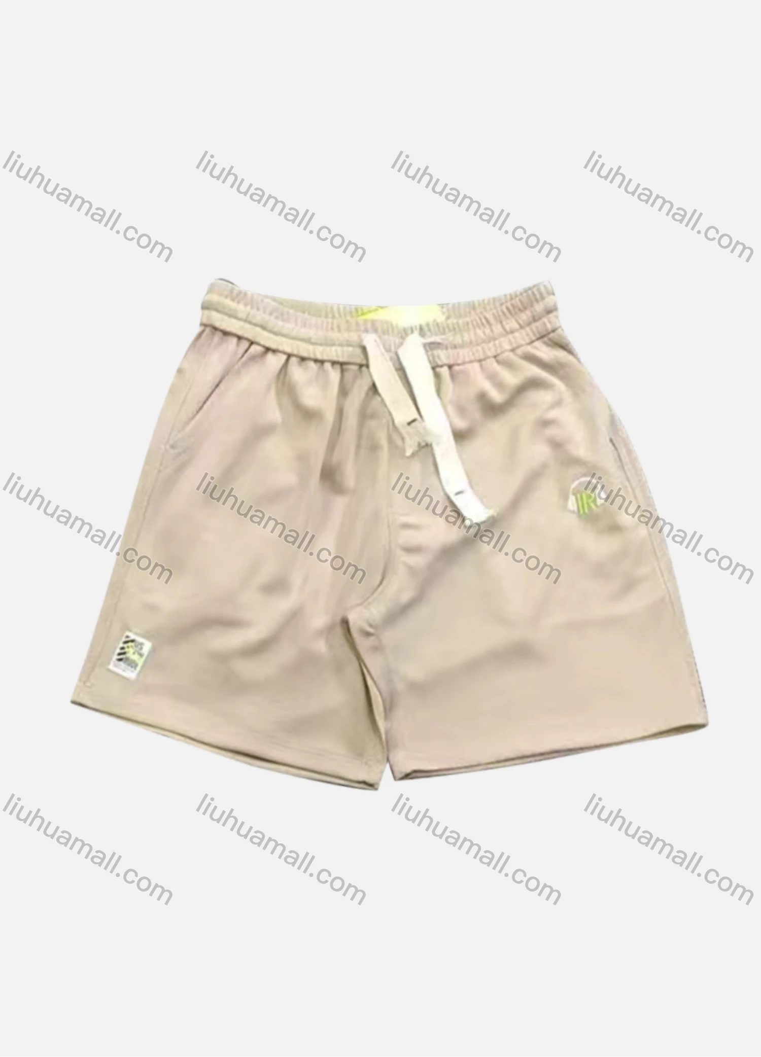 Wholesale Men's Casual Plain Patch Pocket Drawstring Elastic Waist Shorts 71008# - Liuhuamall