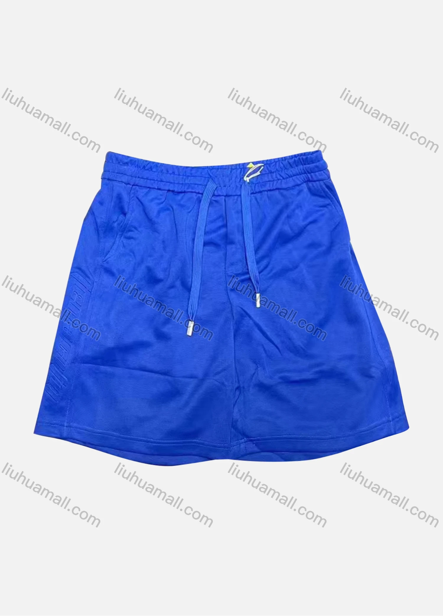 Wholesale Men's Casual Plain Patch Pocket Drawstring Elastic Waist Shorts 71201# - Liuhuamall