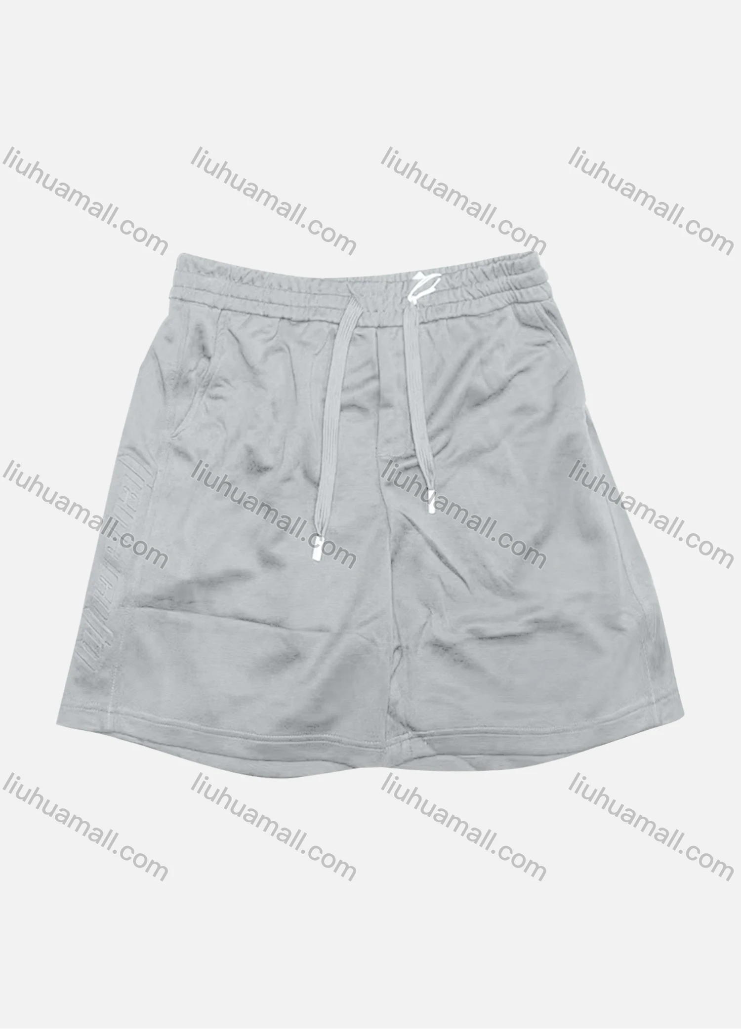 Wholesale Men's Casual Plain Patch Pocket Drawstring Elastic Waist Shorts 71201# - Liuhuamall