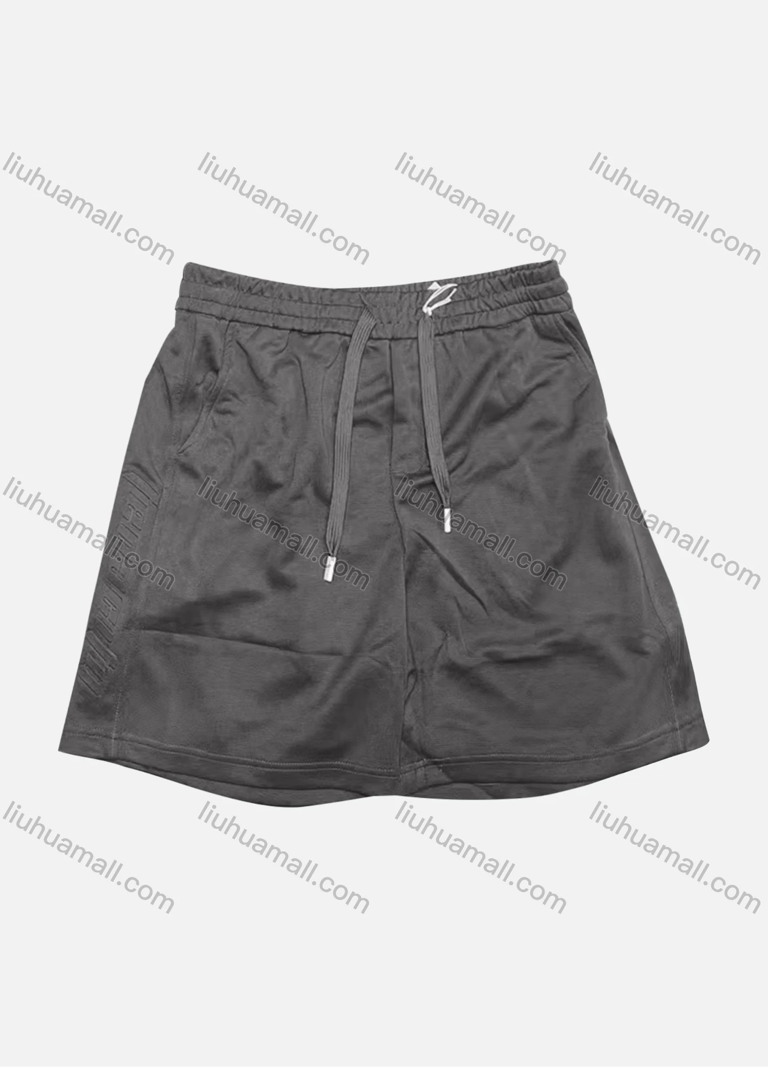 Wholesale Men's Casual Plain Patch Pocket Drawstring Elastic Waist Shorts 71201# - Liuhuamall