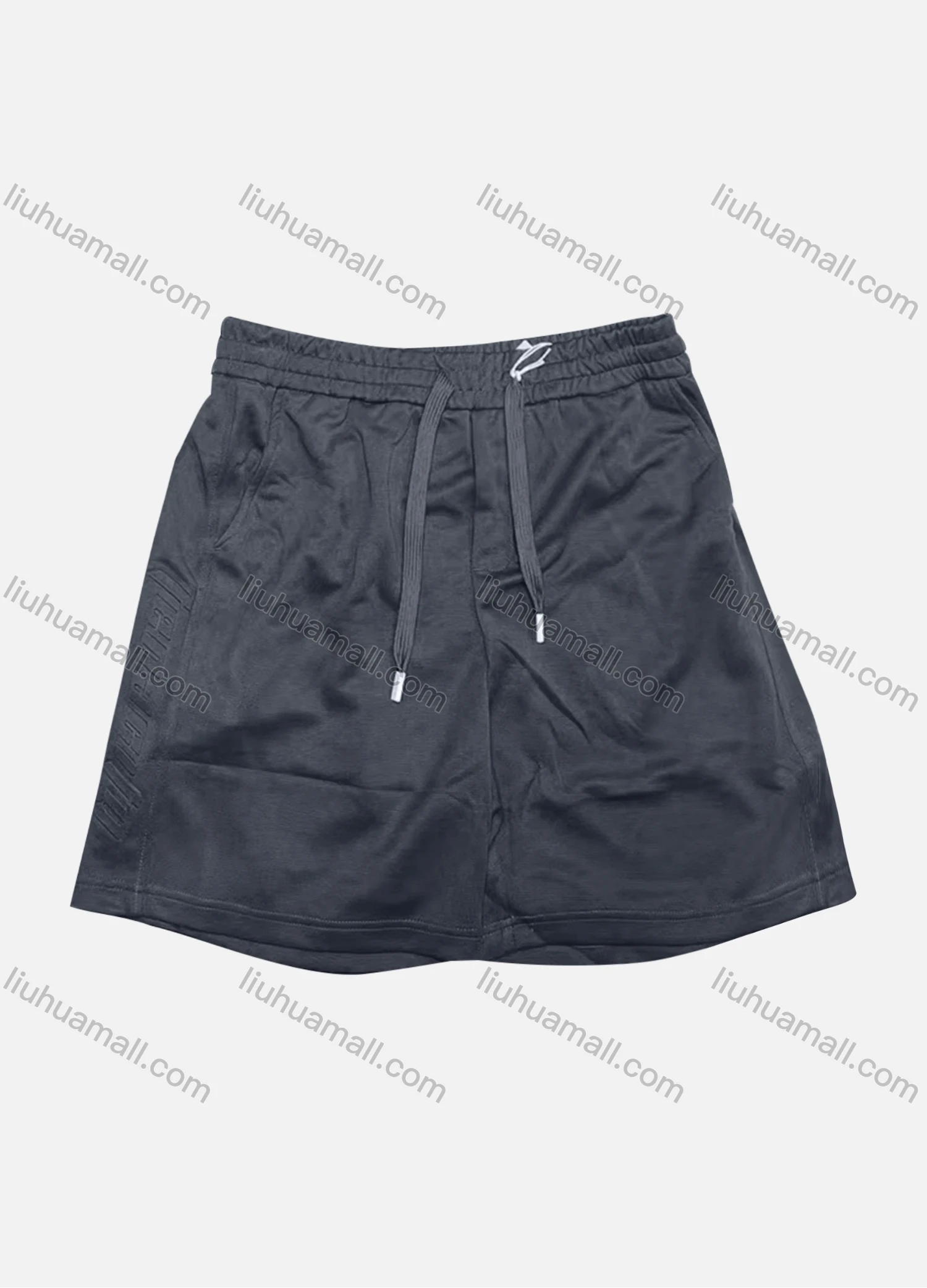 Wholesale Men's Casual Plain Patch Pocket Drawstring Elastic Waist Shorts 71201# - Liuhuamall