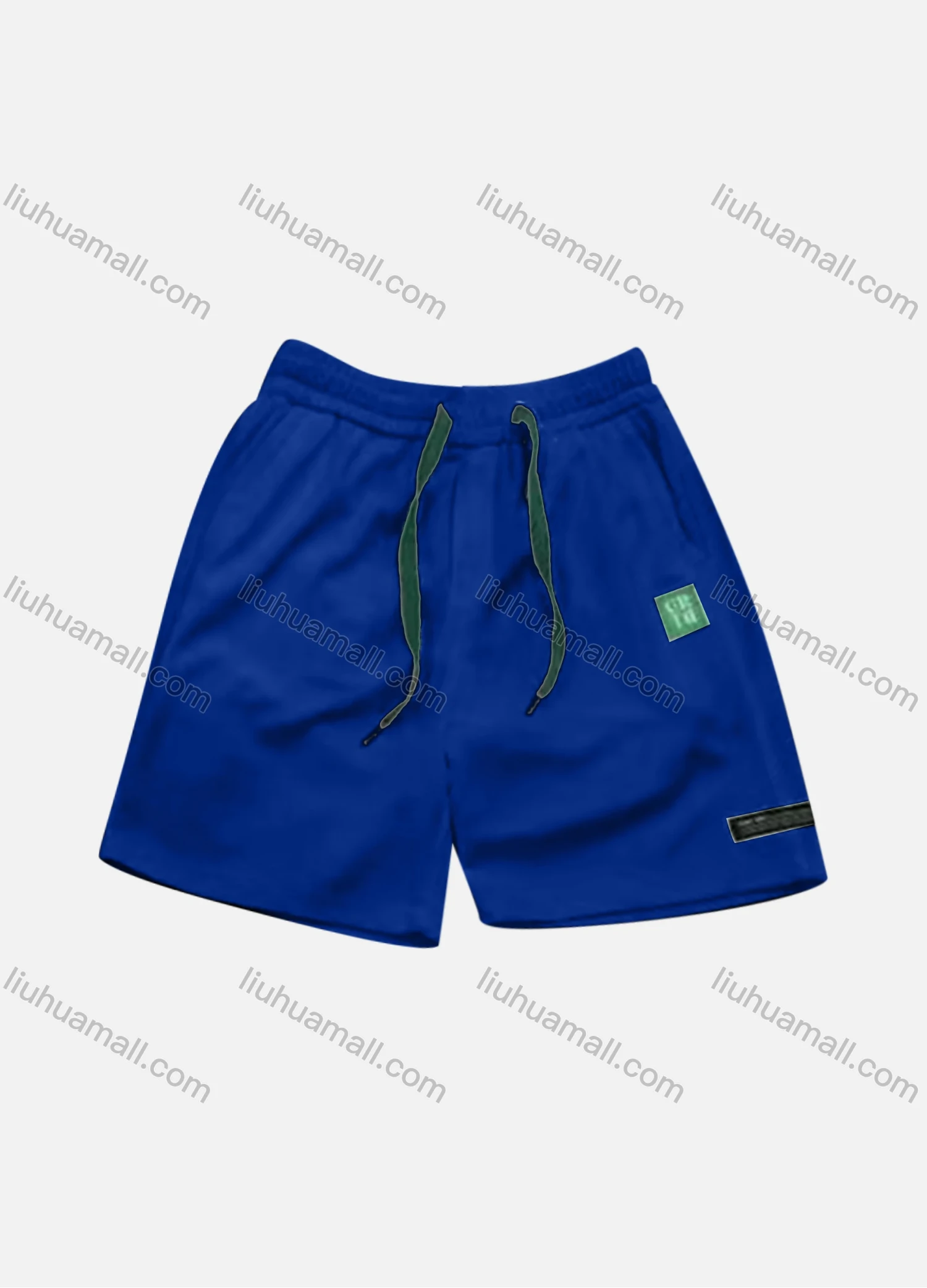 Wholesale Men's Casual Plain Patch Pocket Drawstring Elastic Waist Shorts 71002# - Liuhuamall