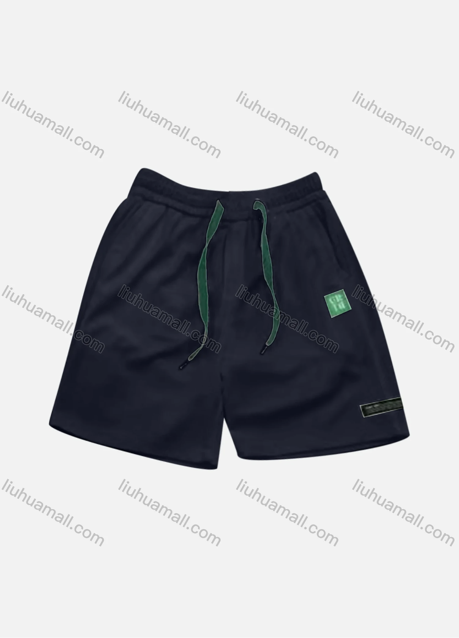 Wholesale Men's Casual Plain Patch Pocket Drawstring Elastic Waist Shorts 71002# - Liuhuamall
