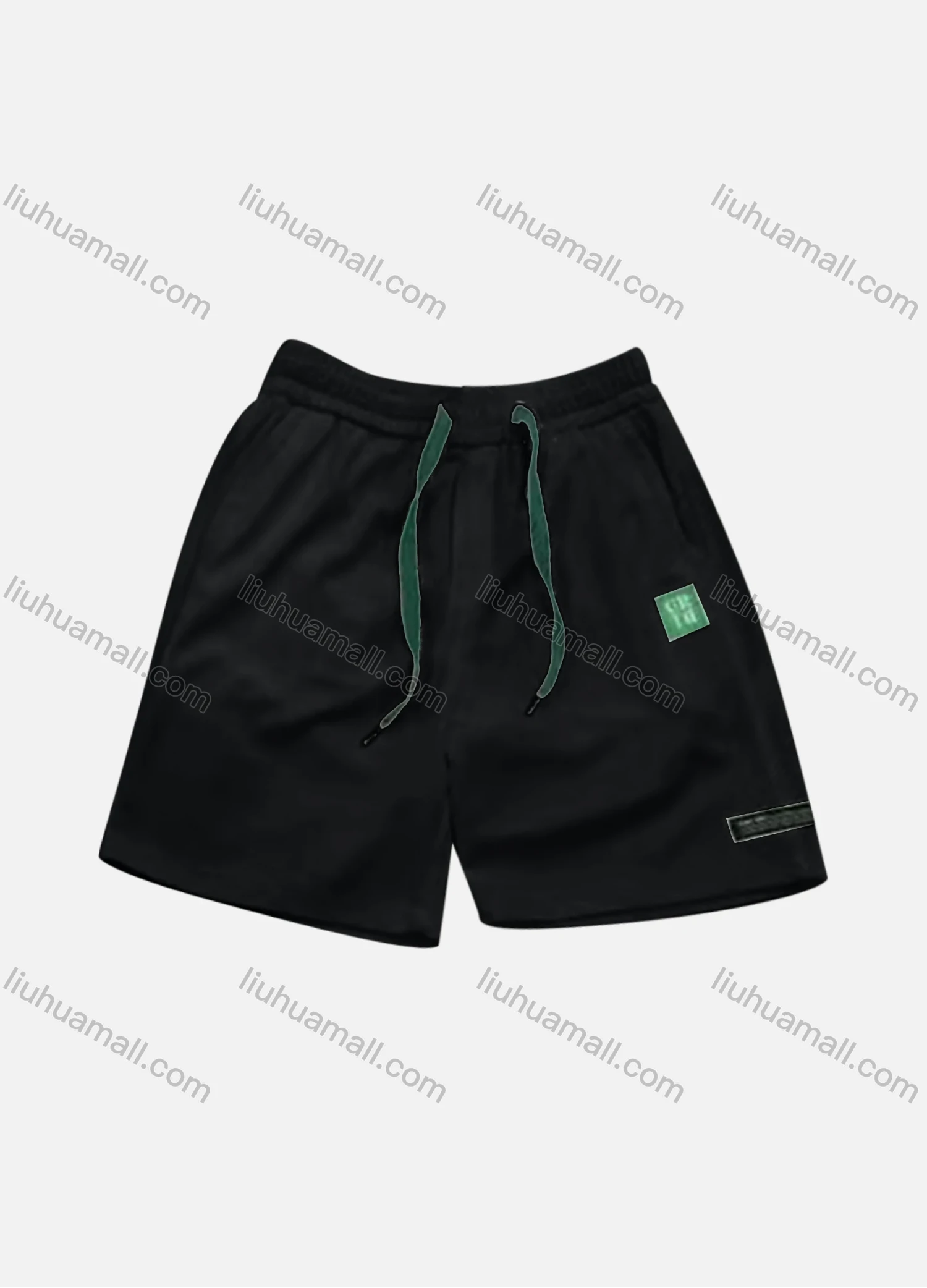 Wholesale Men's Casual Plain Patch Pocket Drawstring Elastic Waist Shorts 71002# - Liuhuamall
