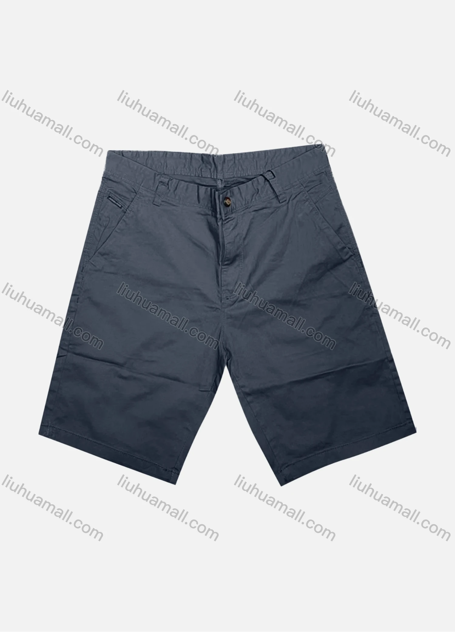 Wholesale Men's Casual Plain Patch Pocket Button Closure Shorts 16201# - Liuhuamall