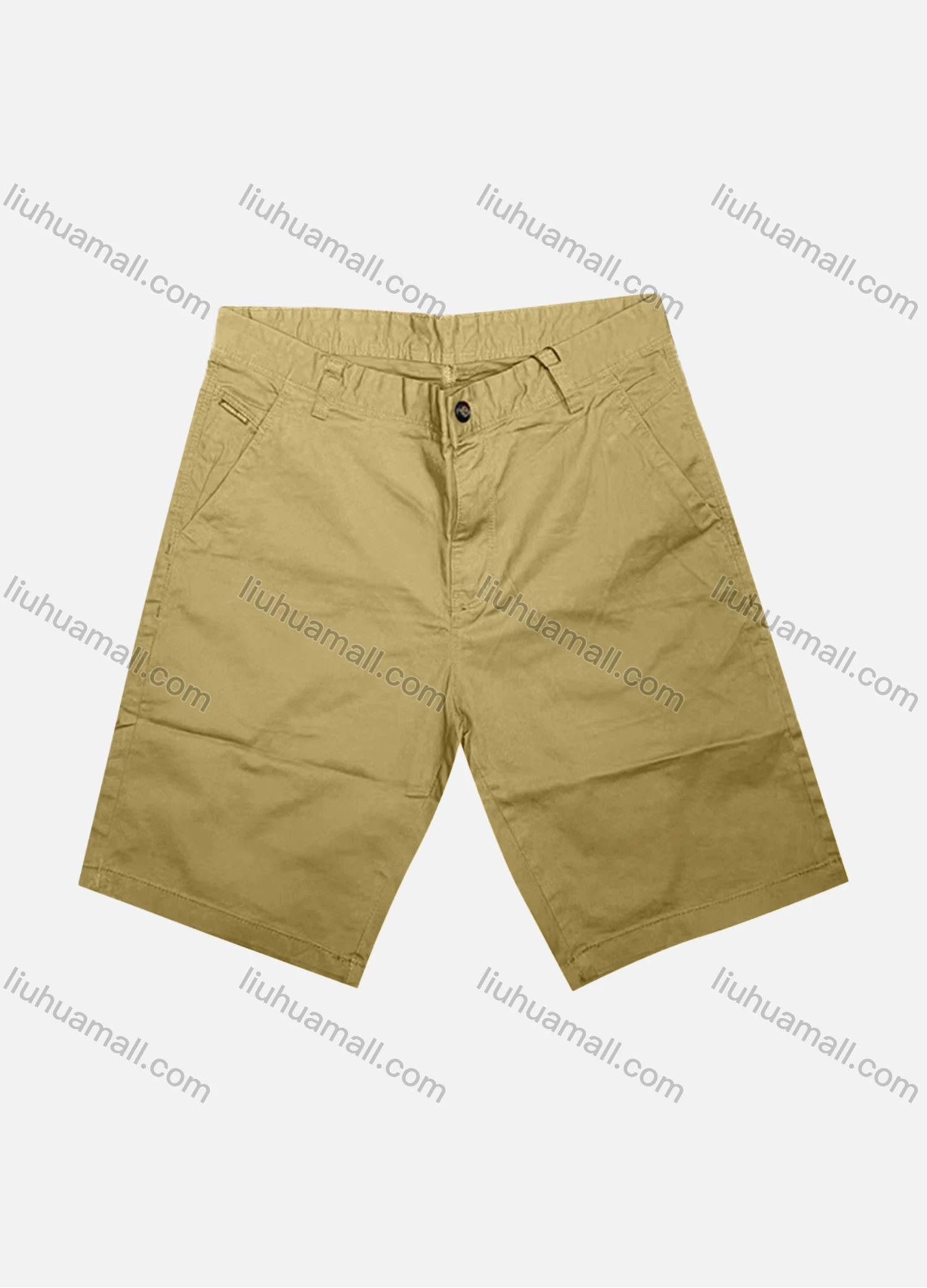 Wholesale Men's Casual Plain Patch Pocket Button Closure Shorts 16201# - Liuhuamall
