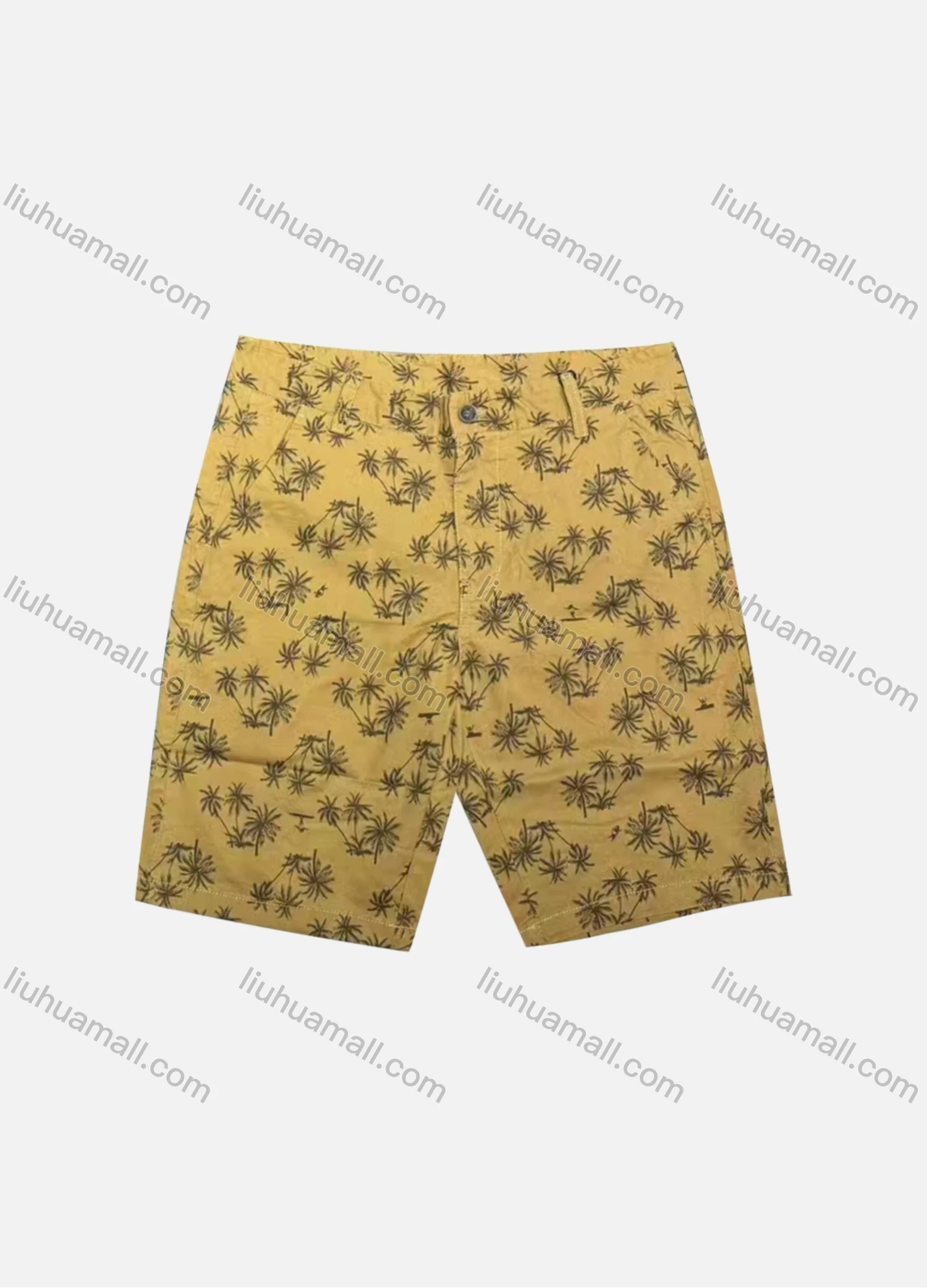 Wholesale Men's Casual Allover Print Patch Pocket Button Closure Shorts 19252# - Liuhuamall