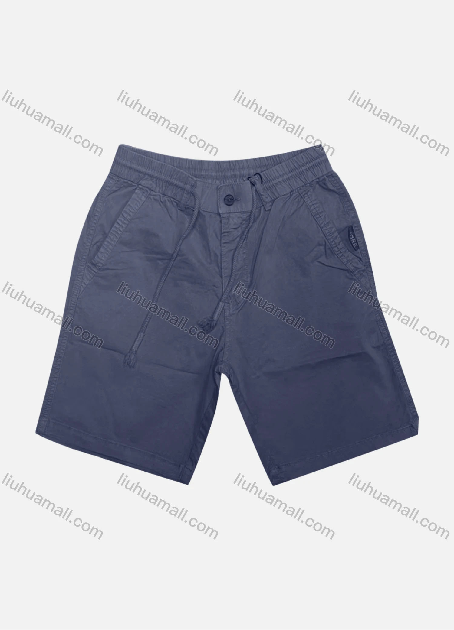 Wholesale Men's Casual Plain Patch Pocket Elastic Waist Drawstring Shorts 16002# - Liuhuamall