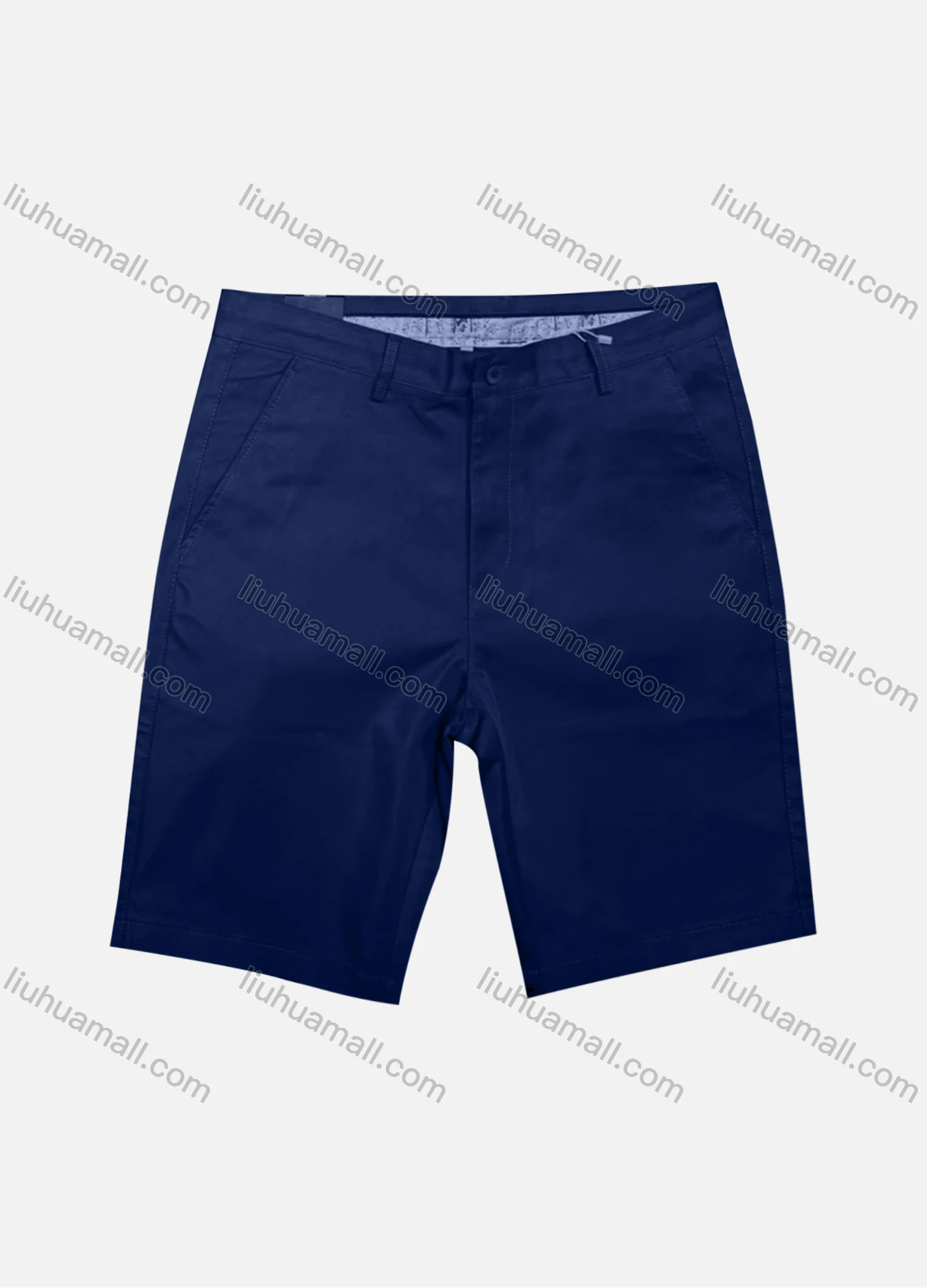 Wholesale Men's Casual Plain Patch Pocket Button Closure Shorts A2133# - Liuhuamall