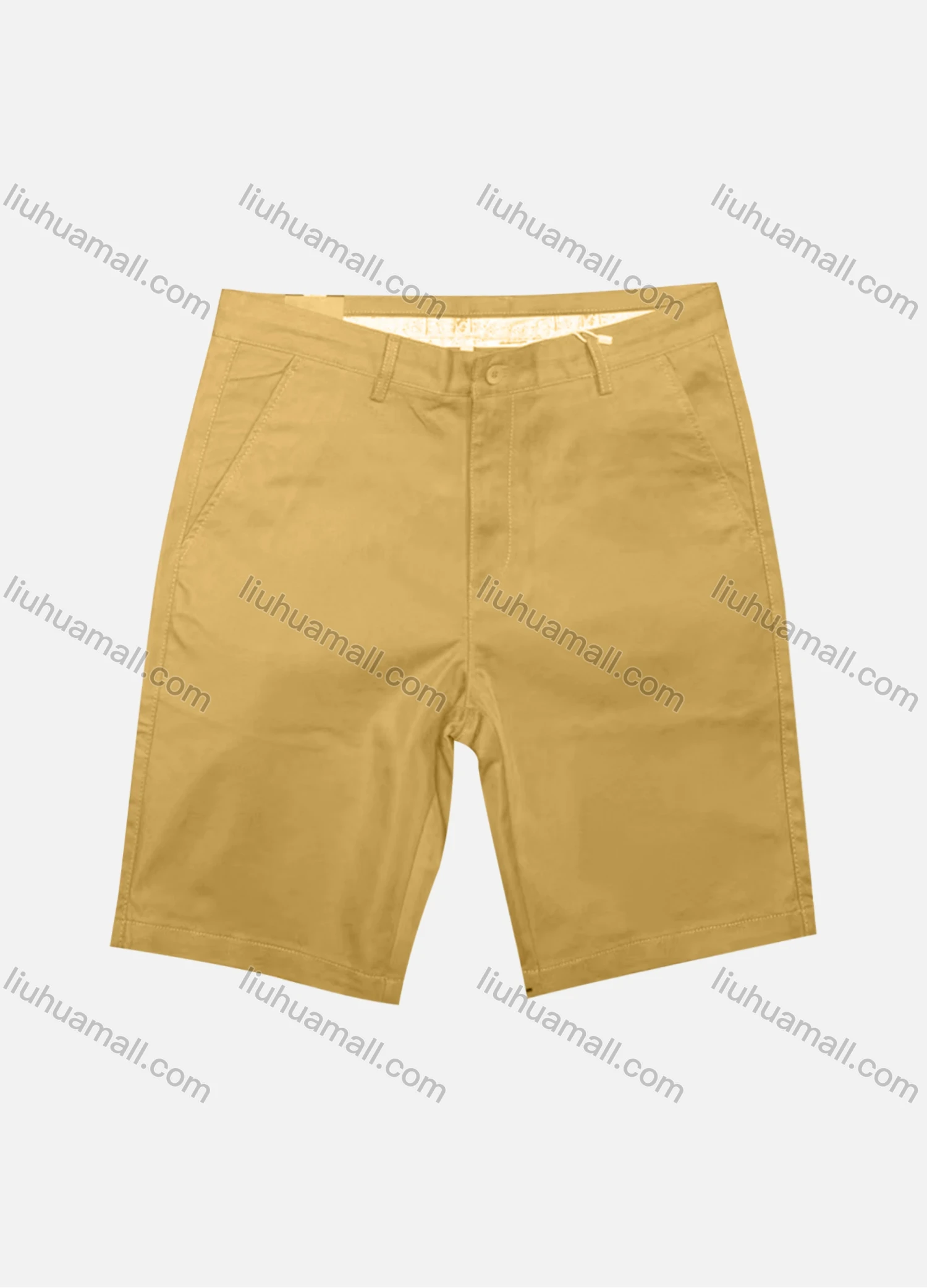 Wholesale Men's Casual Plain Patch Pocket Button Closure Shorts A2133# - Liuhuamall
