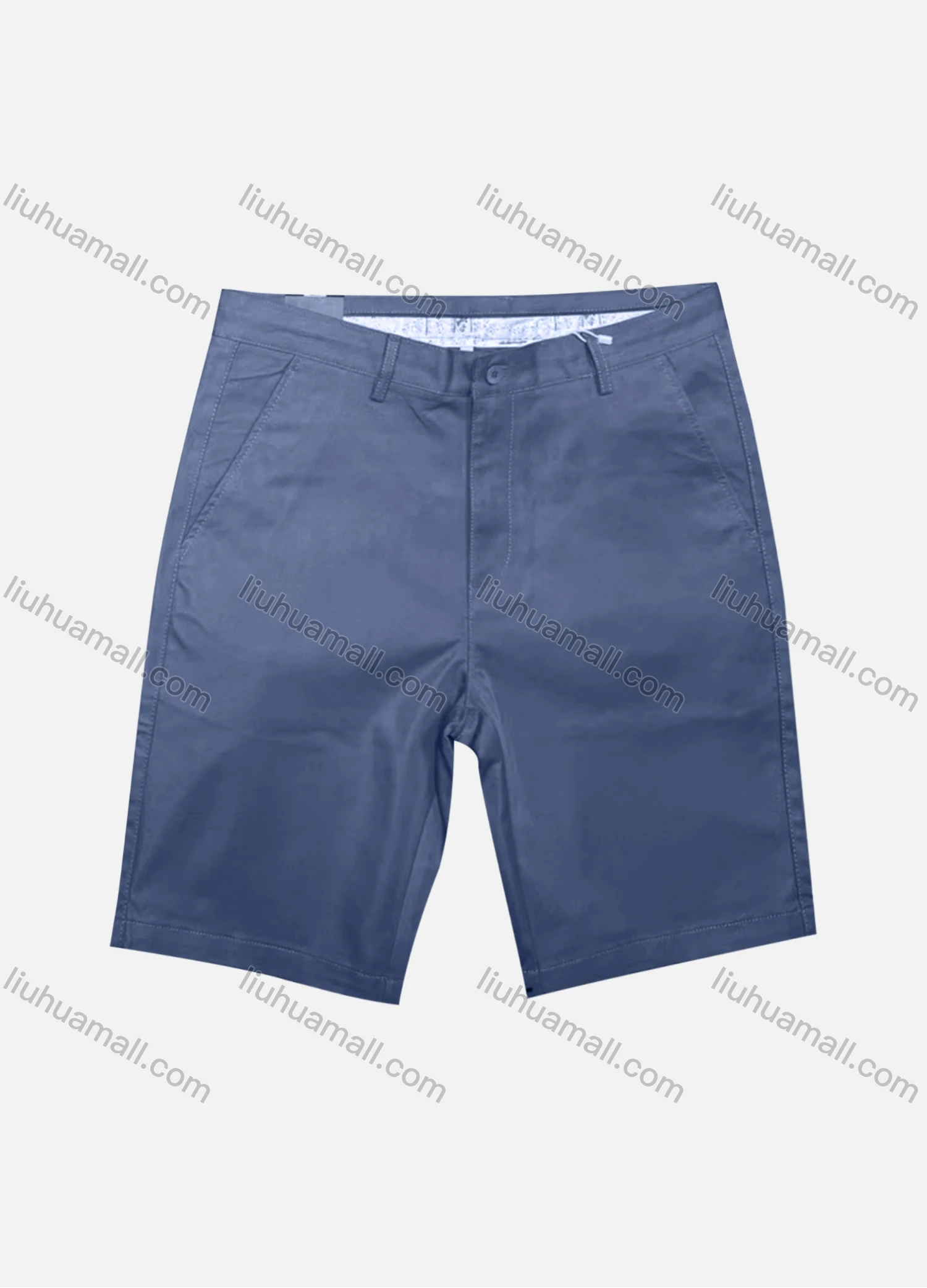 Wholesale Men's Casual Plain Patch Pocket Button Closure Shorts A2133# - Liuhuamall