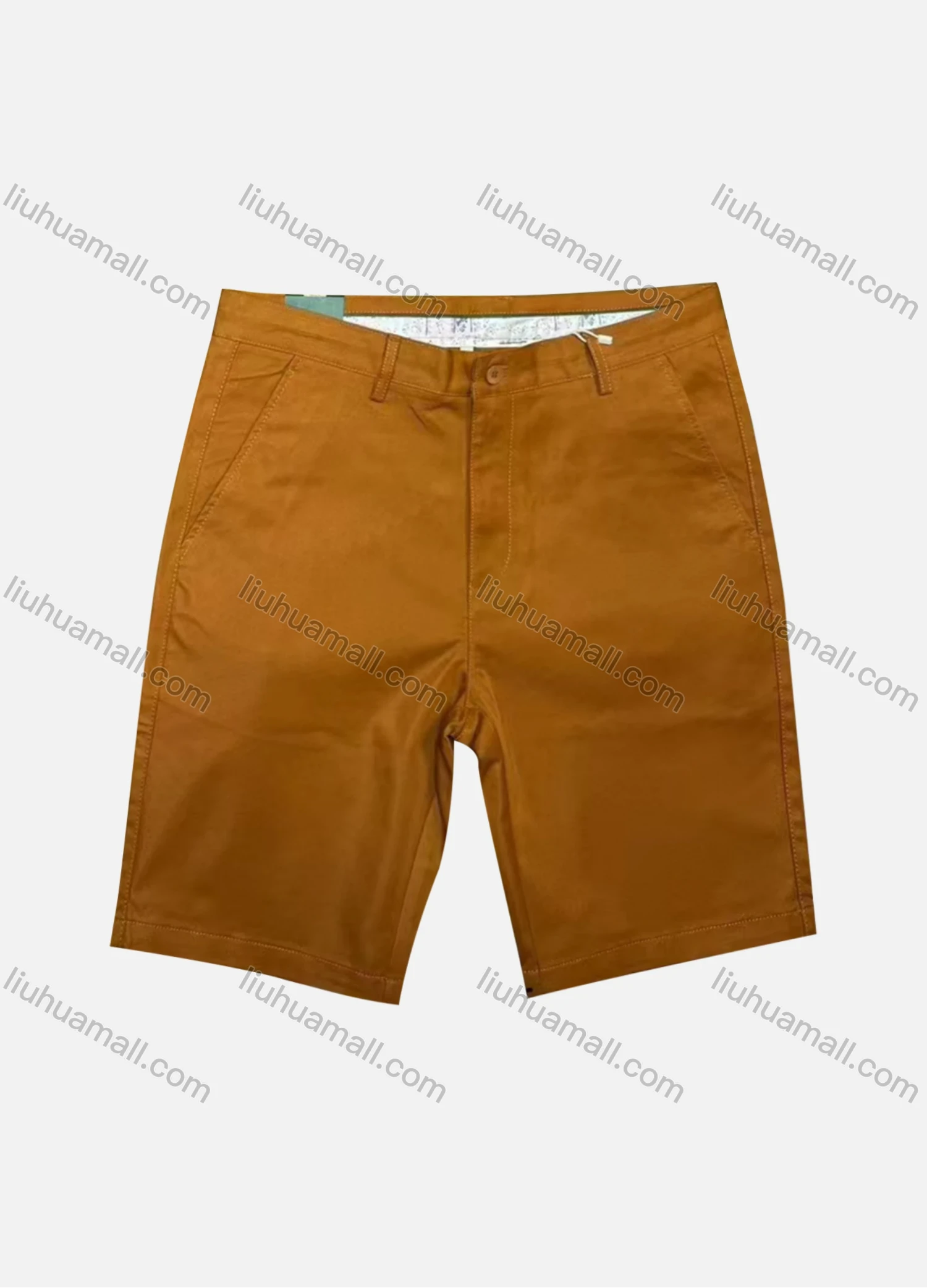 Wholesale Men's Casual Plain Patch Pocket Button Closure Shorts A2133# - Liuhuamall