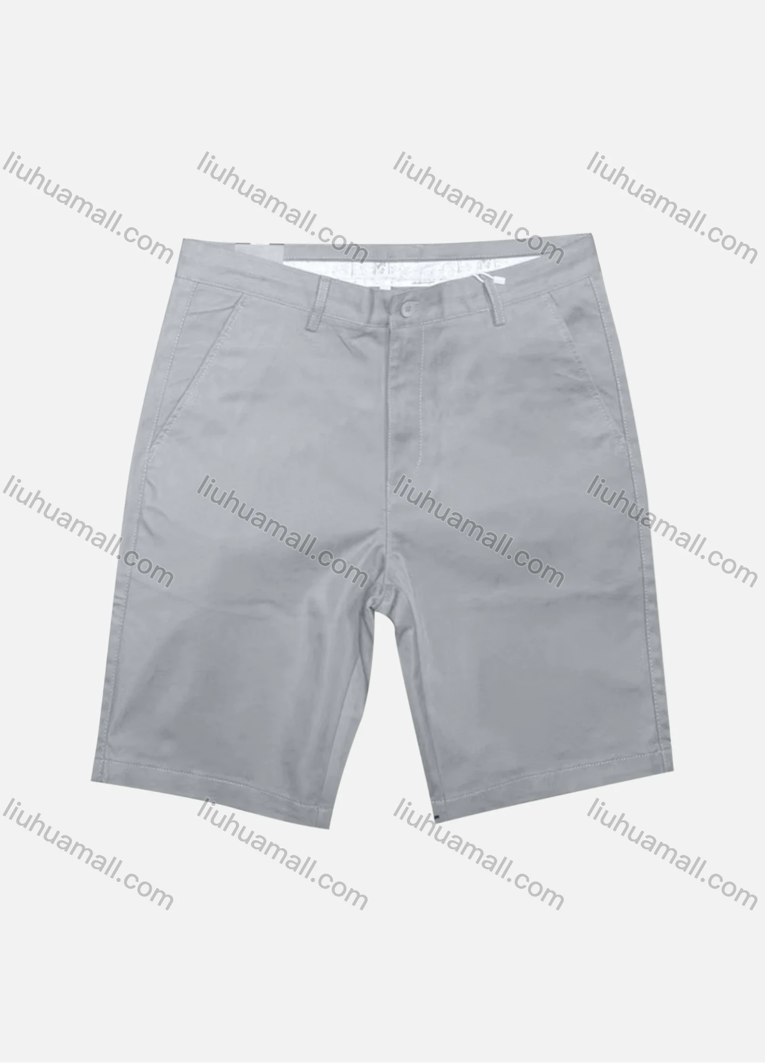 Wholesale Men's Casual Plain Patch Pocket Button Closure Shorts A2133# - Liuhuamall