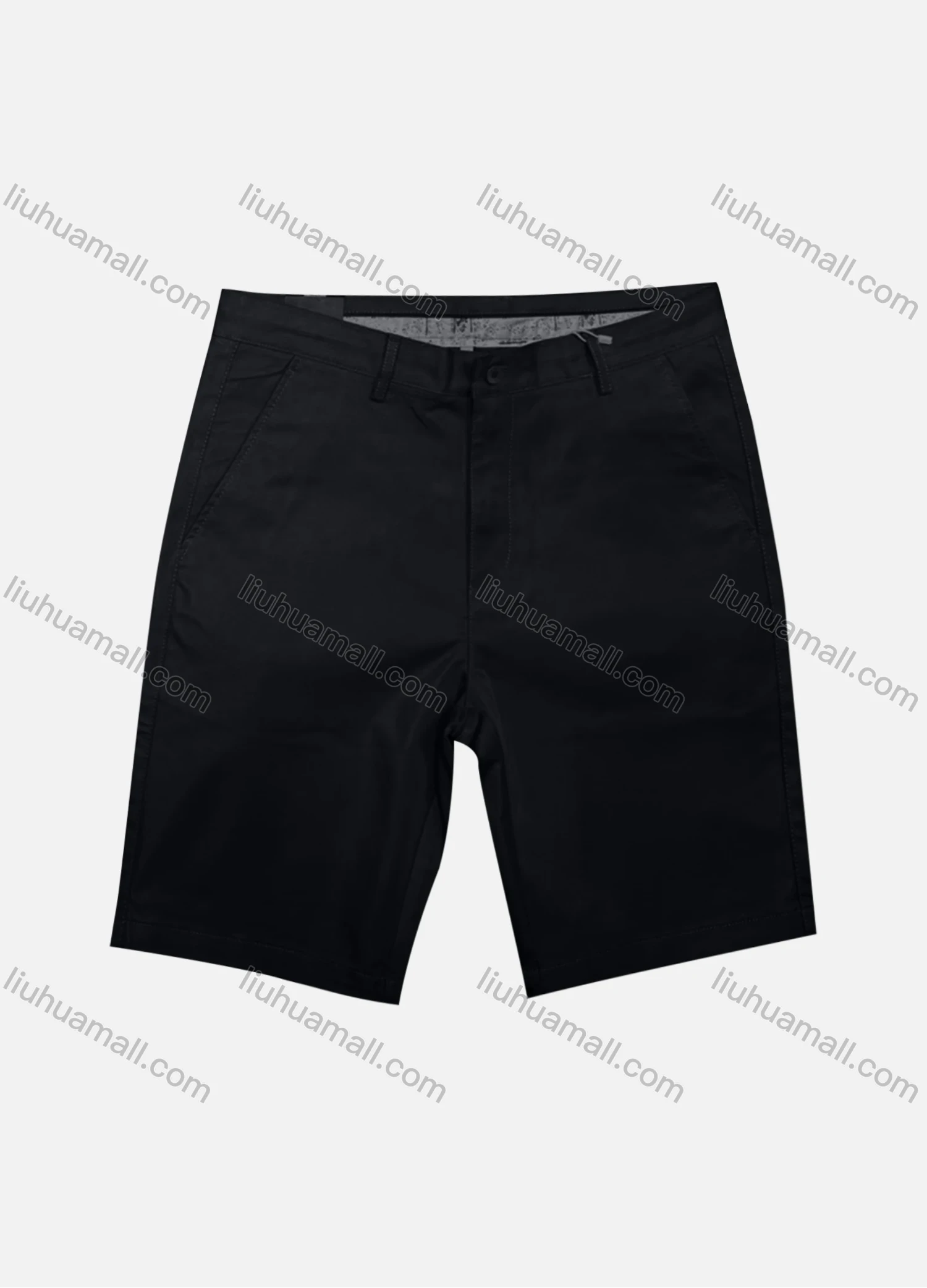 Wholesale Men's Casual Plain Patch Pocket Button Closure Shorts A2133# - Liuhuamall