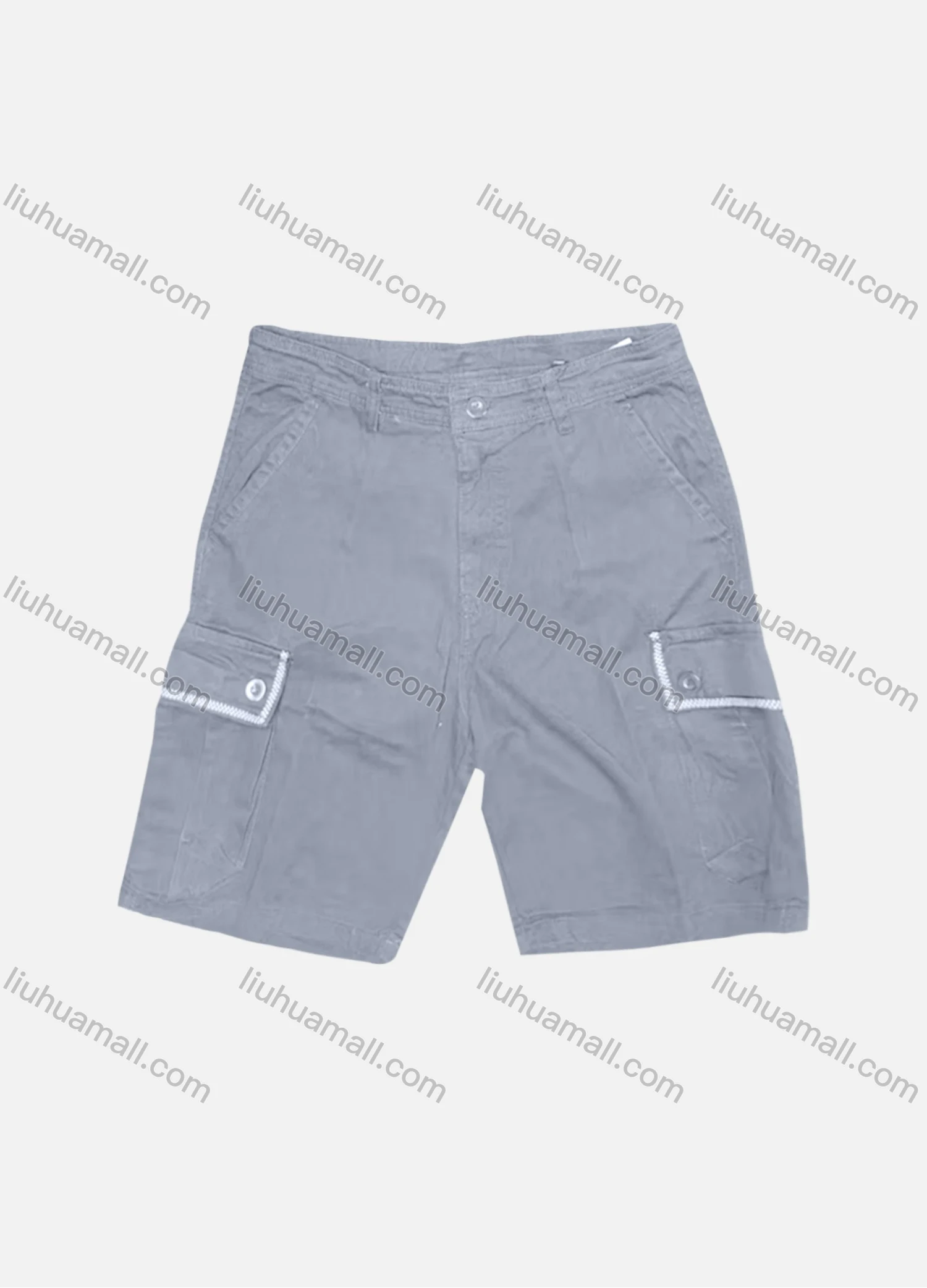 Wholesale Men's Casual Plain Flap Pockets Button Closure Shorts 26601# - Liuhuamall
