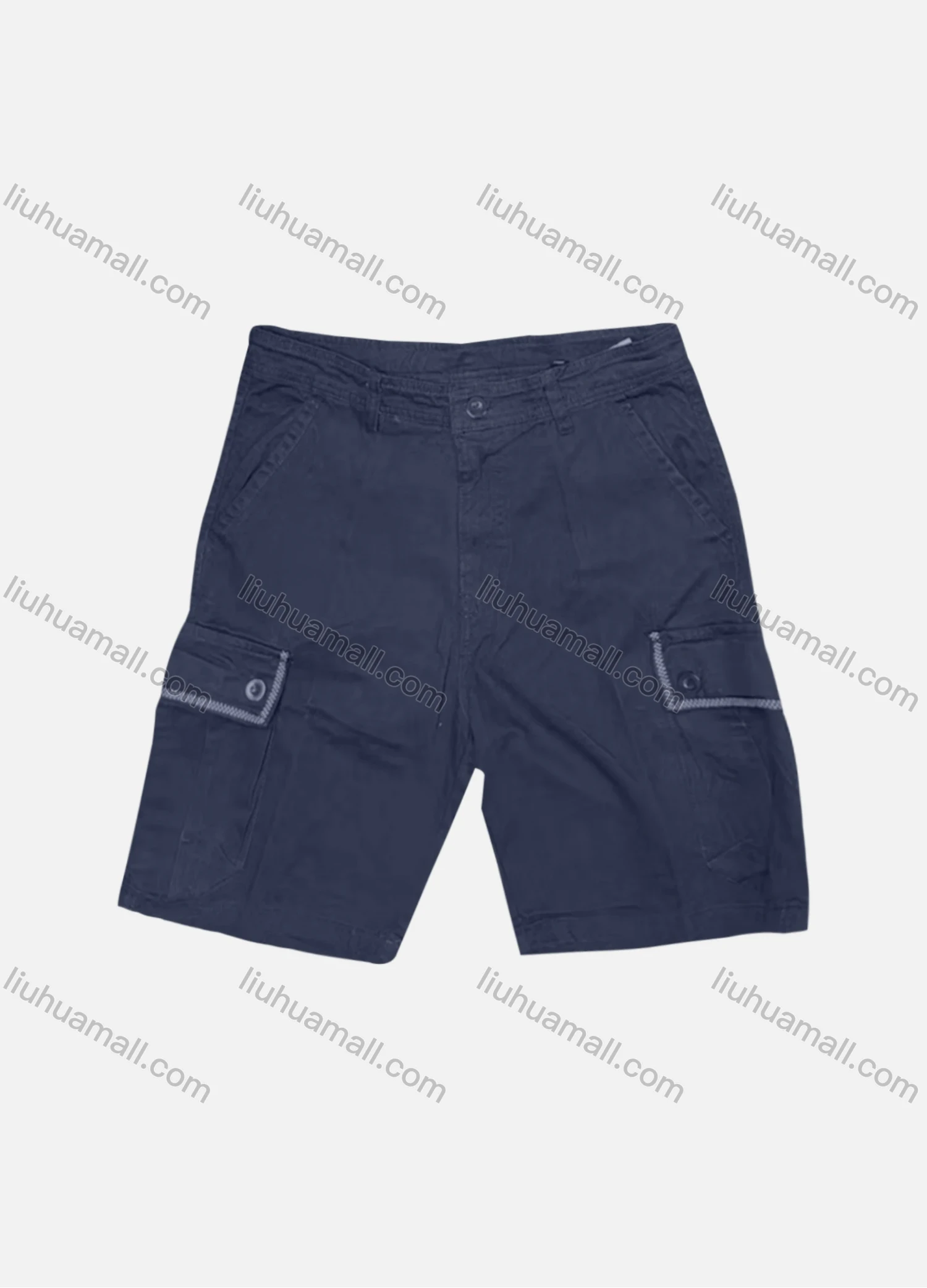 Wholesale Men's Casual Plain Flap Pockets Button Closure Shorts 26601# - Liuhuamall