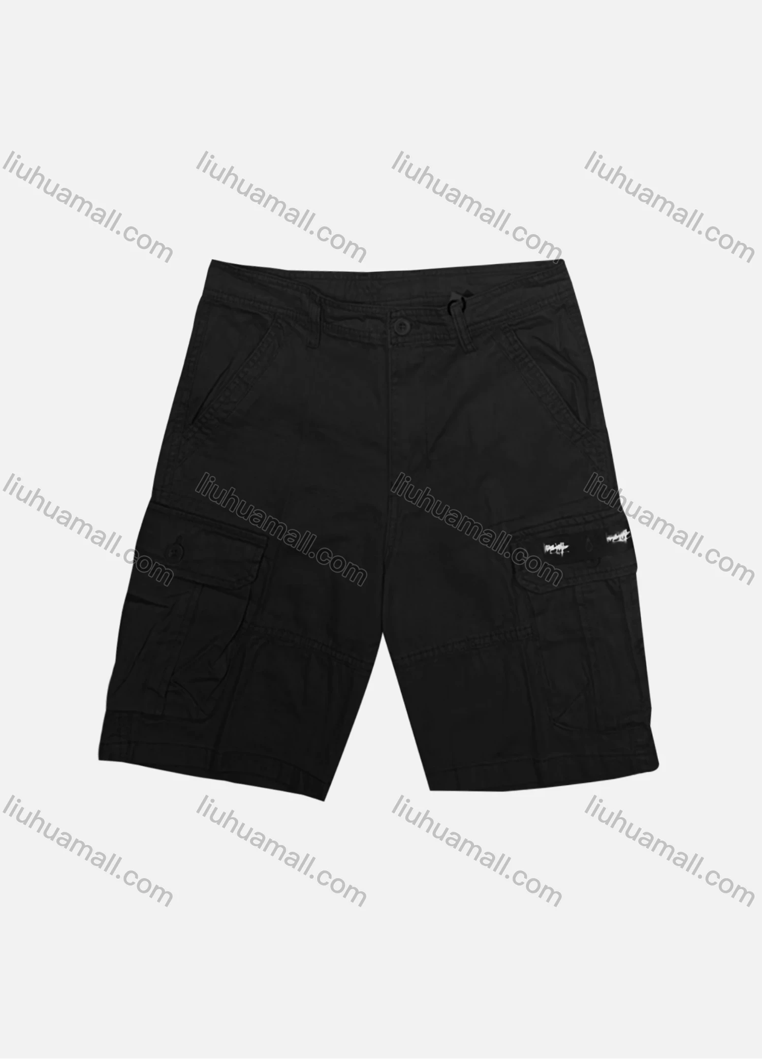 Wholesale Men's Casual Plain Flap Pockets Button Closure Shorts 26602# - Liuhuamall