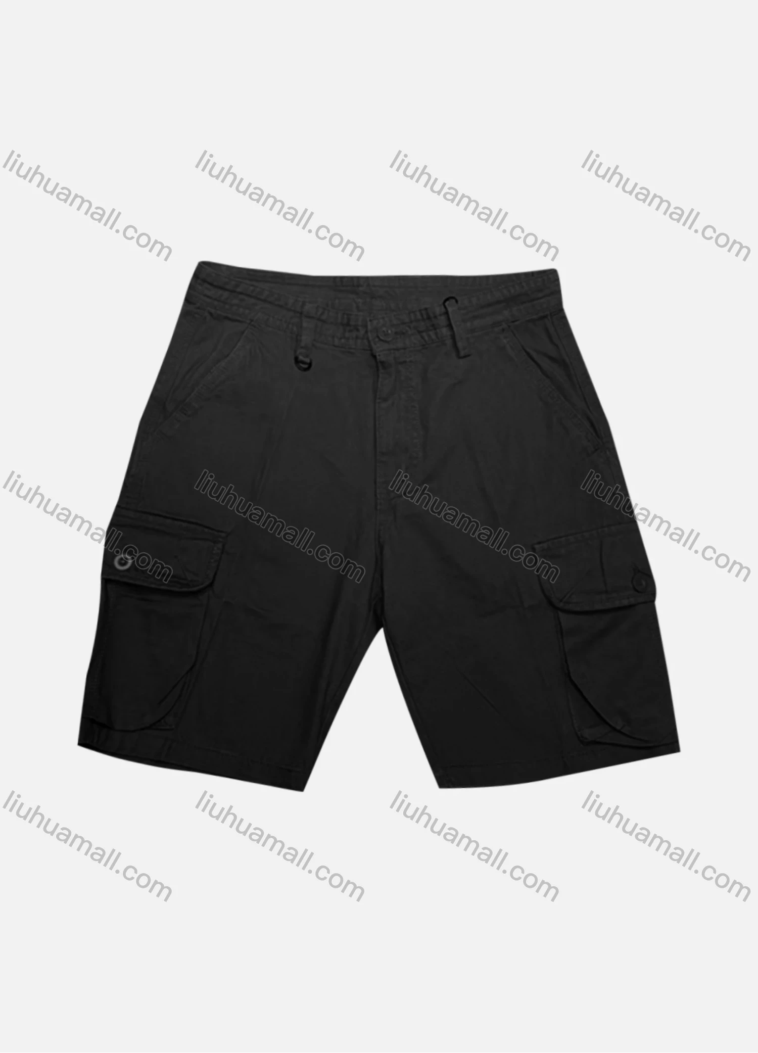 Wholesale Men's Casual Plain Flap Pockets Button Closure Shorts 28401# - Liuhuamall