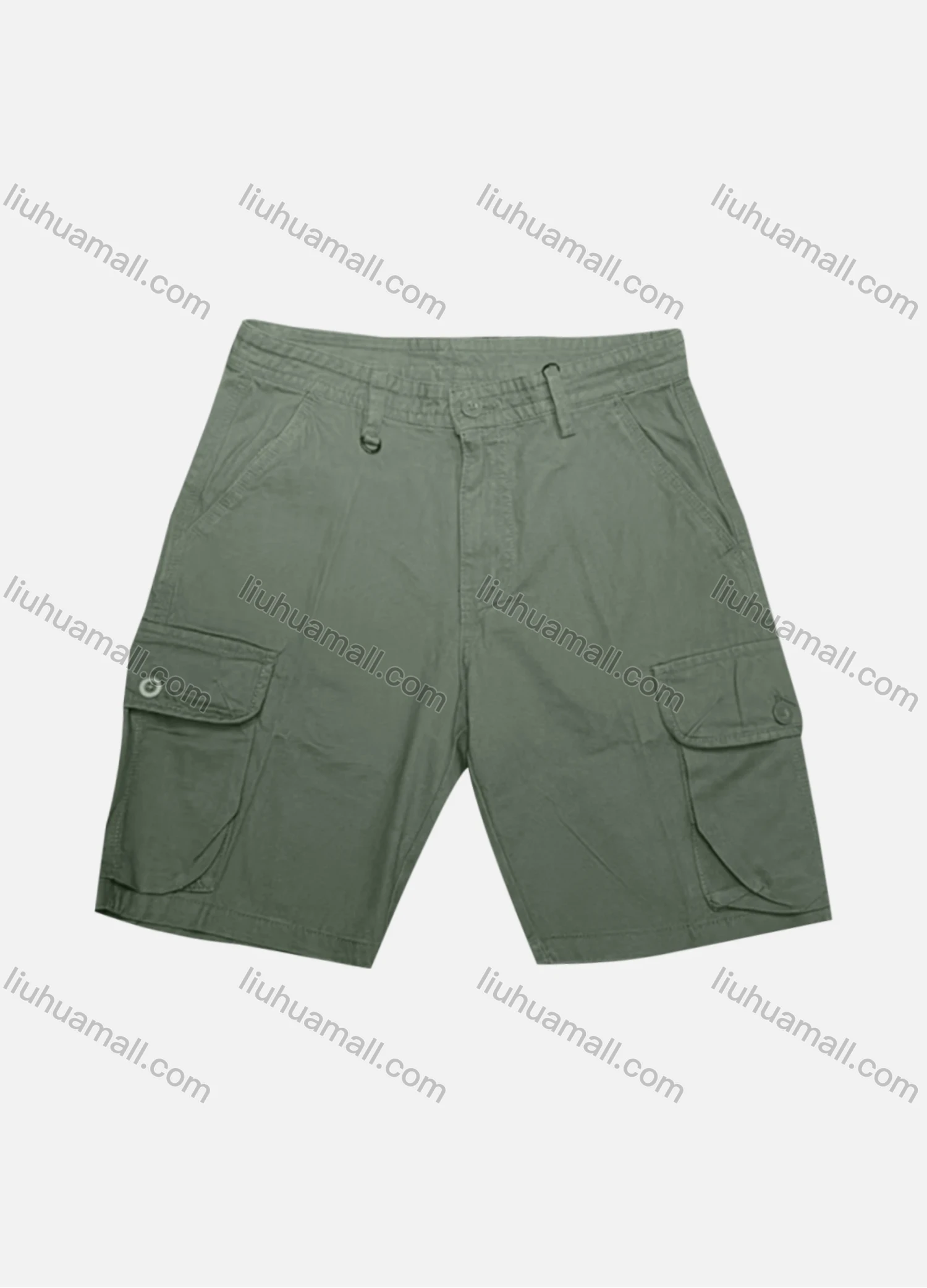 Wholesale Men's Casual Plain Flap Pockets Button Closure Shorts 28401# - Liuhuamall