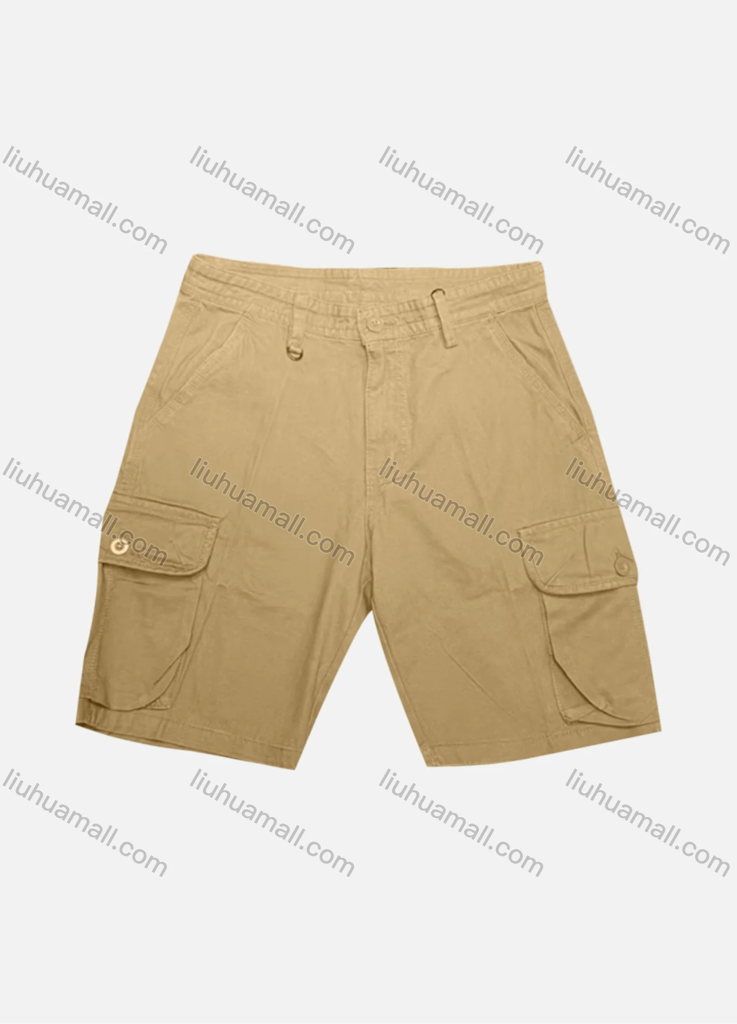 Wholesale Men's Casual Plain Flap Pockets Button Closure Shorts 28401# - Liuhuamall