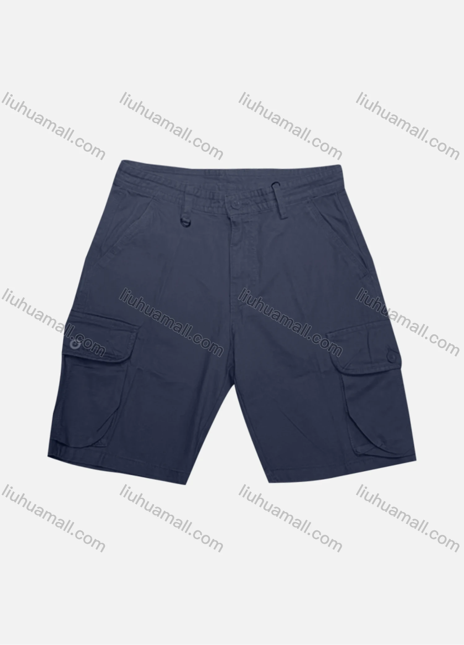 Wholesale Men's Casual Plain Flap Pockets Button Closure Shorts 28401# - Liuhuamall