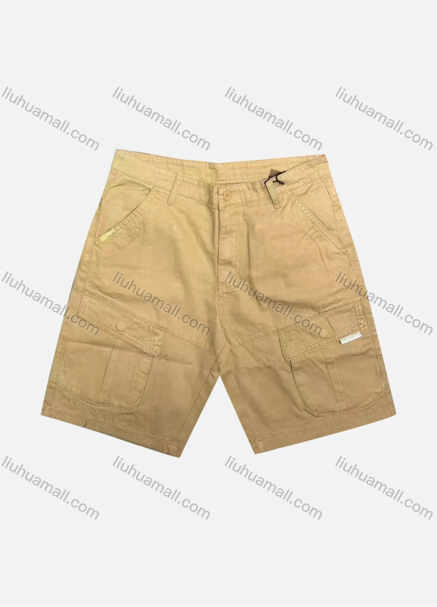 Wholesale Men's Casual Plain Patch Pocket Button Closure Shorts 27405# - Liuhuamall