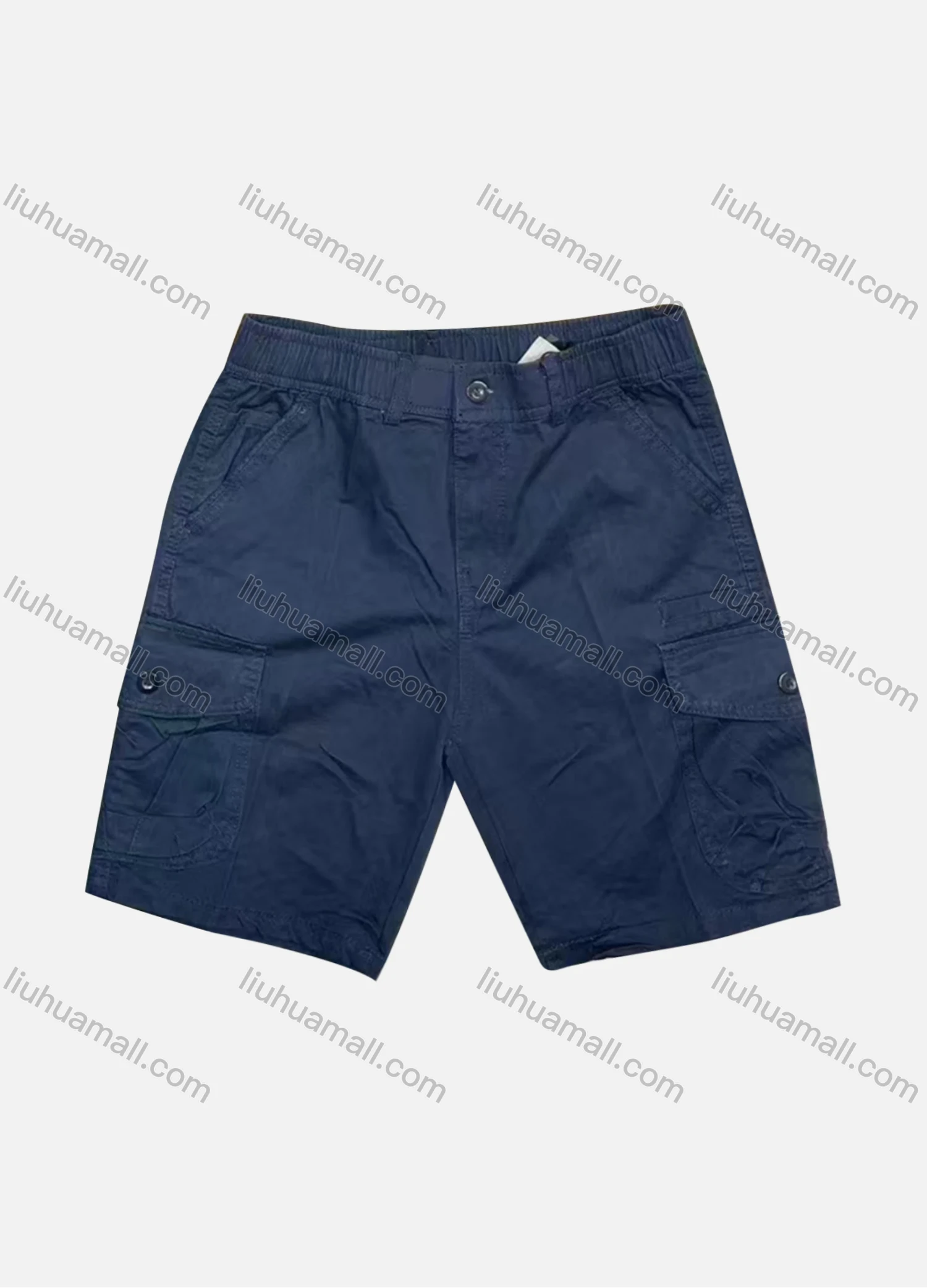 Wholesale Men's Casual Plain Patch Pocket Button Closure Shorts 28901# - Liuhuamall