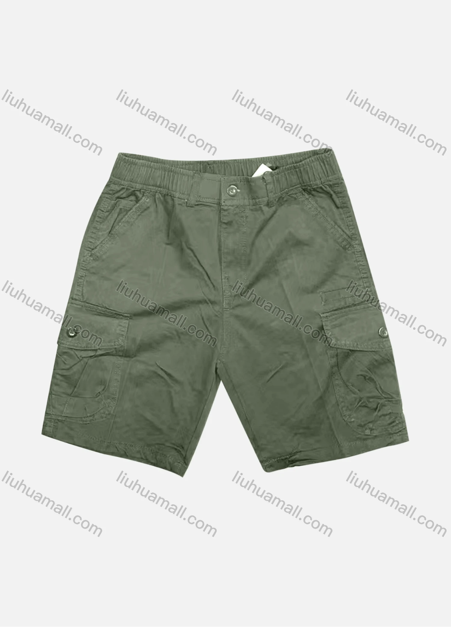 Wholesale Men's Casual Plain Patch Pocket Button Closure Shorts 28901# - Liuhuamall