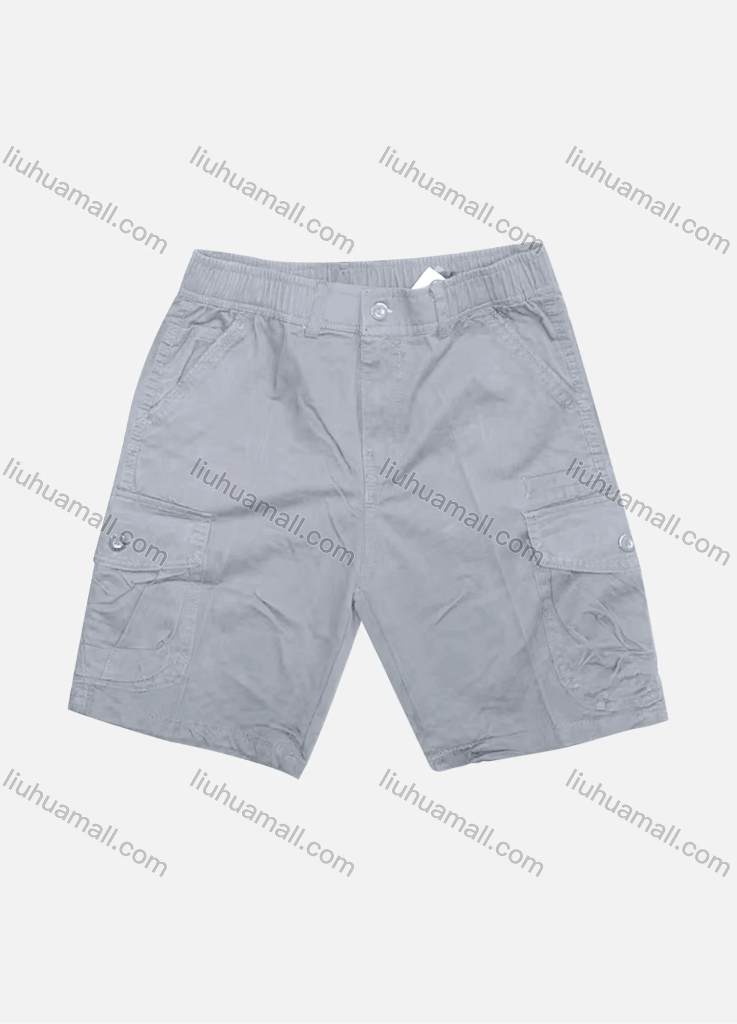 Wholesale Men's Casual Plain Patch Pocket Button Closure Shorts 28901# - Liuhuamall