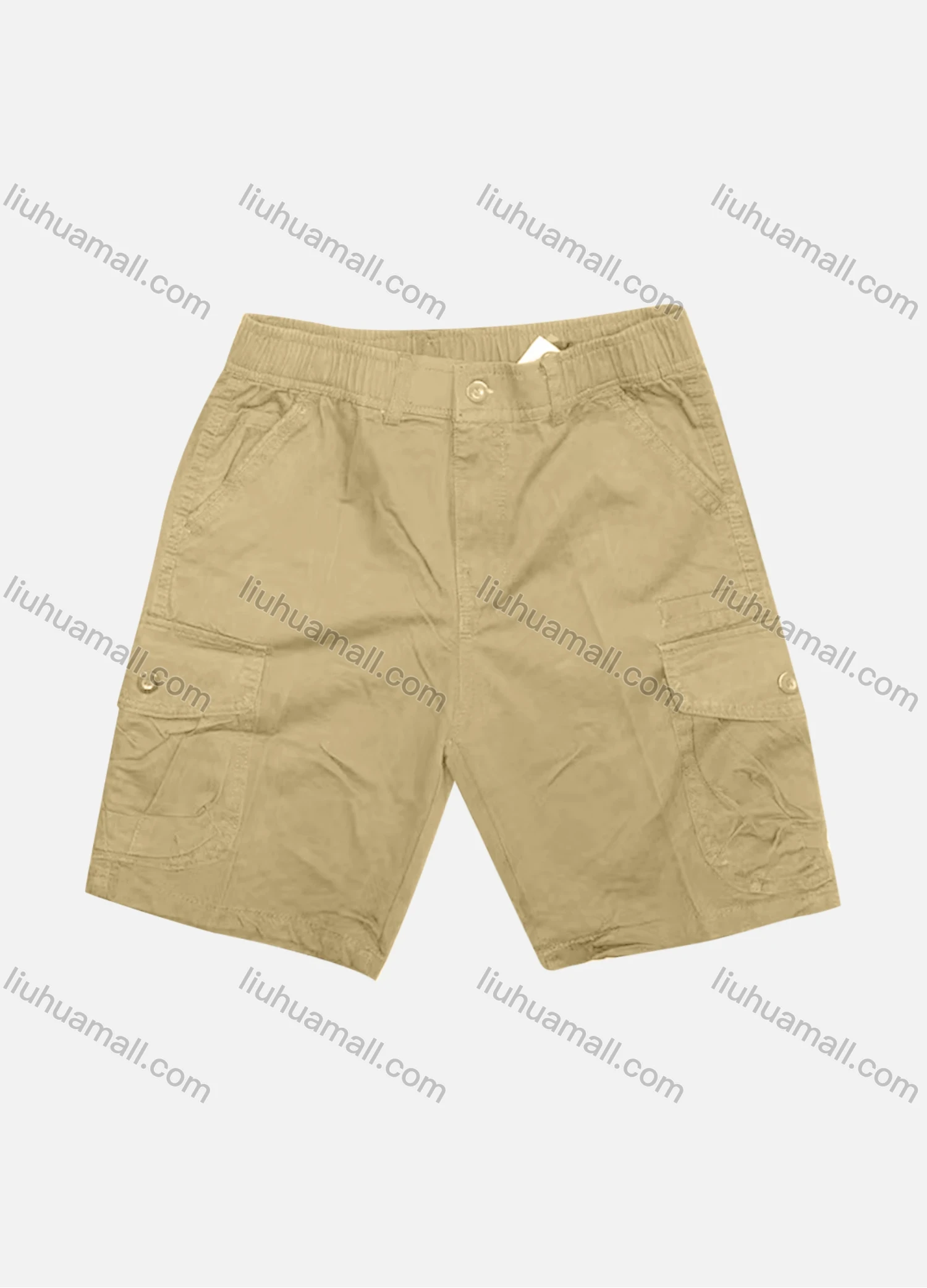 Wholesale Men's Casual Plain Patch Pocket Button Closure Shorts 28901# - Liuhuamall