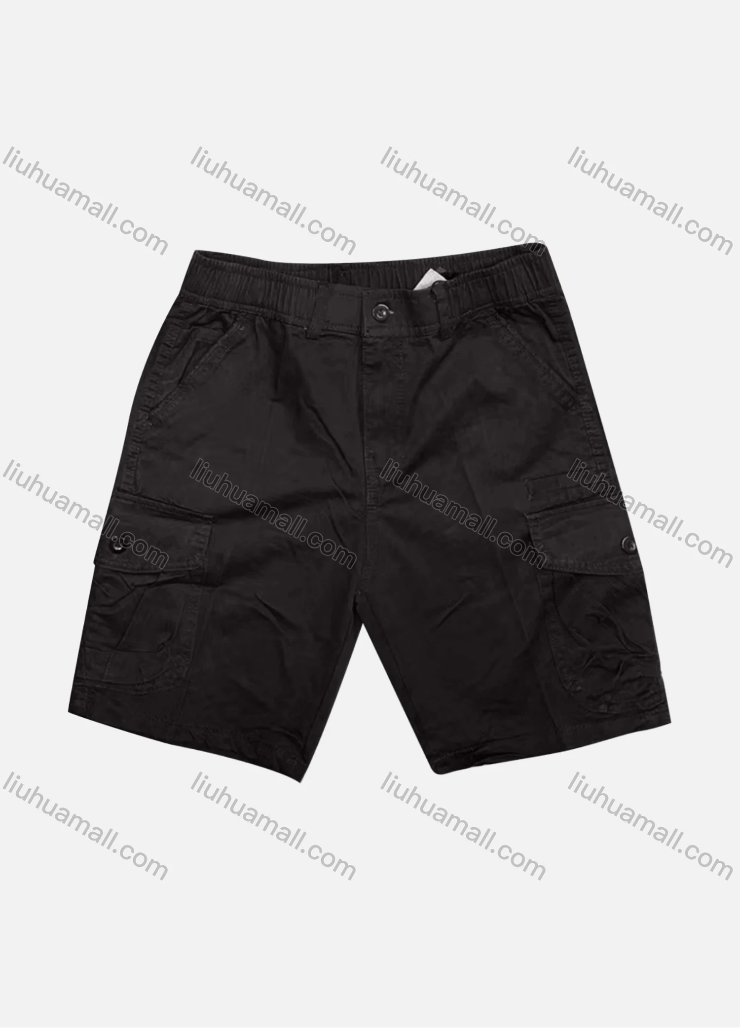 Wholesale Men's Casual Plain Patch Pocket Button Closure Shorts 28901# - Liuhuamall