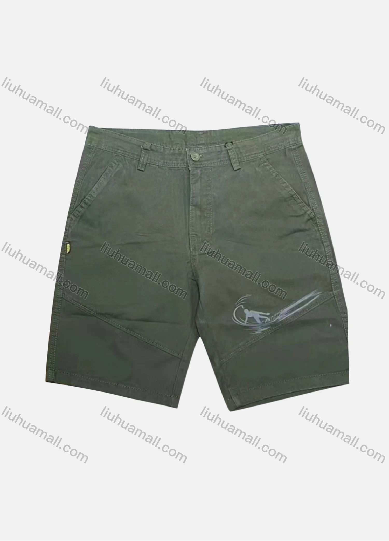 Wholesale Men's Casual Plain Patch Pocket Button Closure Shorts 19701# - Liuhuamall